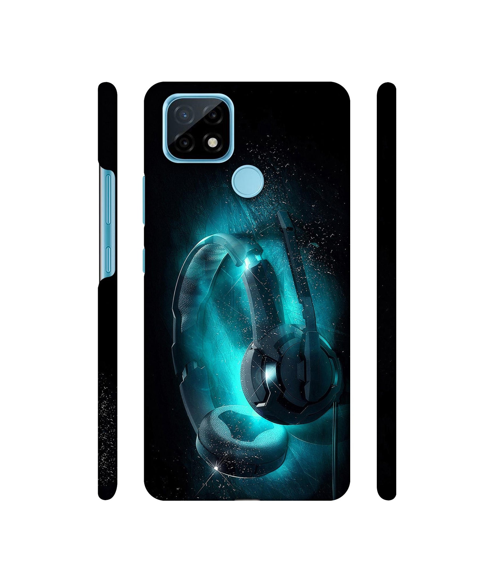 Cool Headphone Designer Hard Back Cover for Realme C21