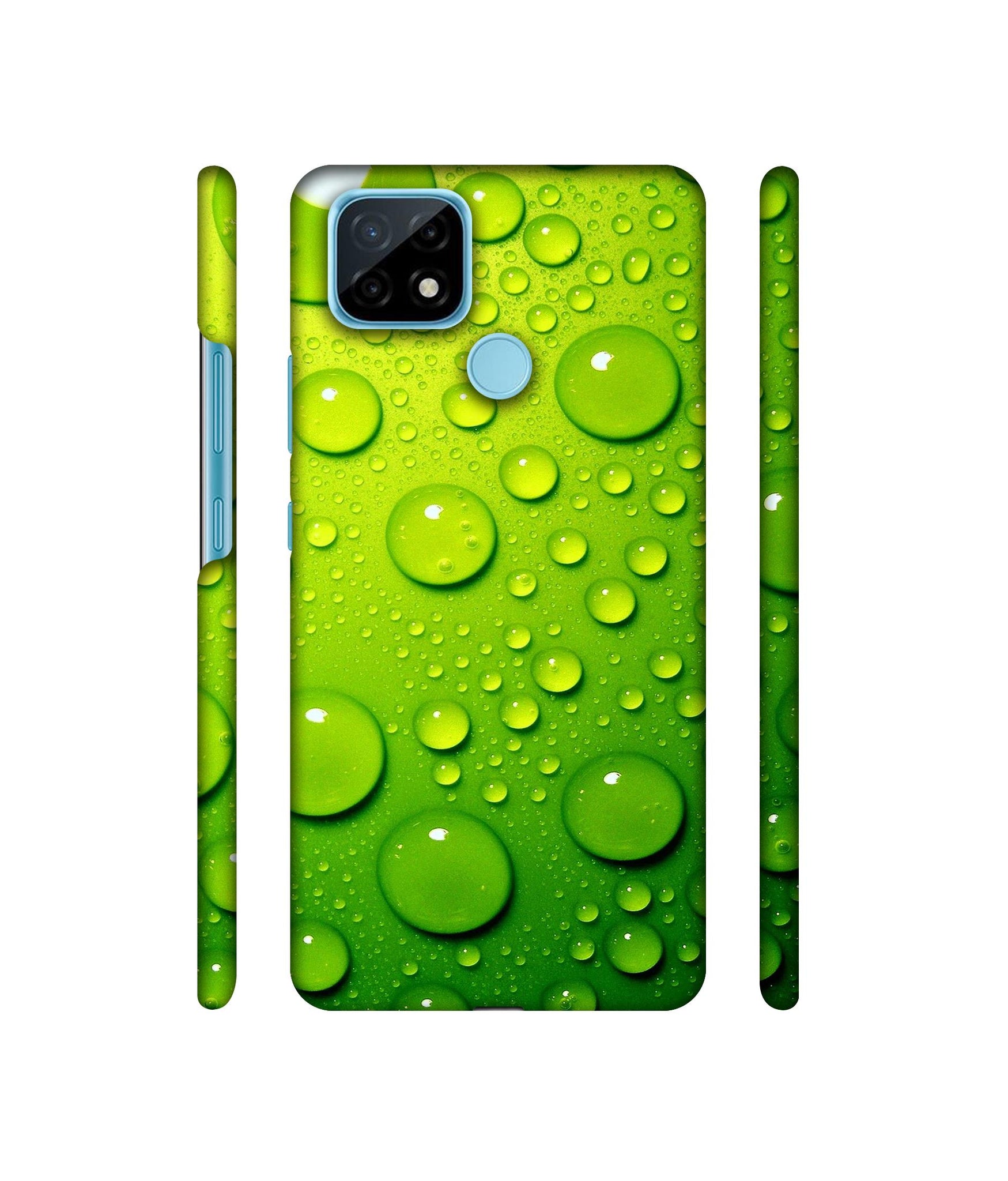 Green Bubbles Designer Hard Back Cover for Realme C21