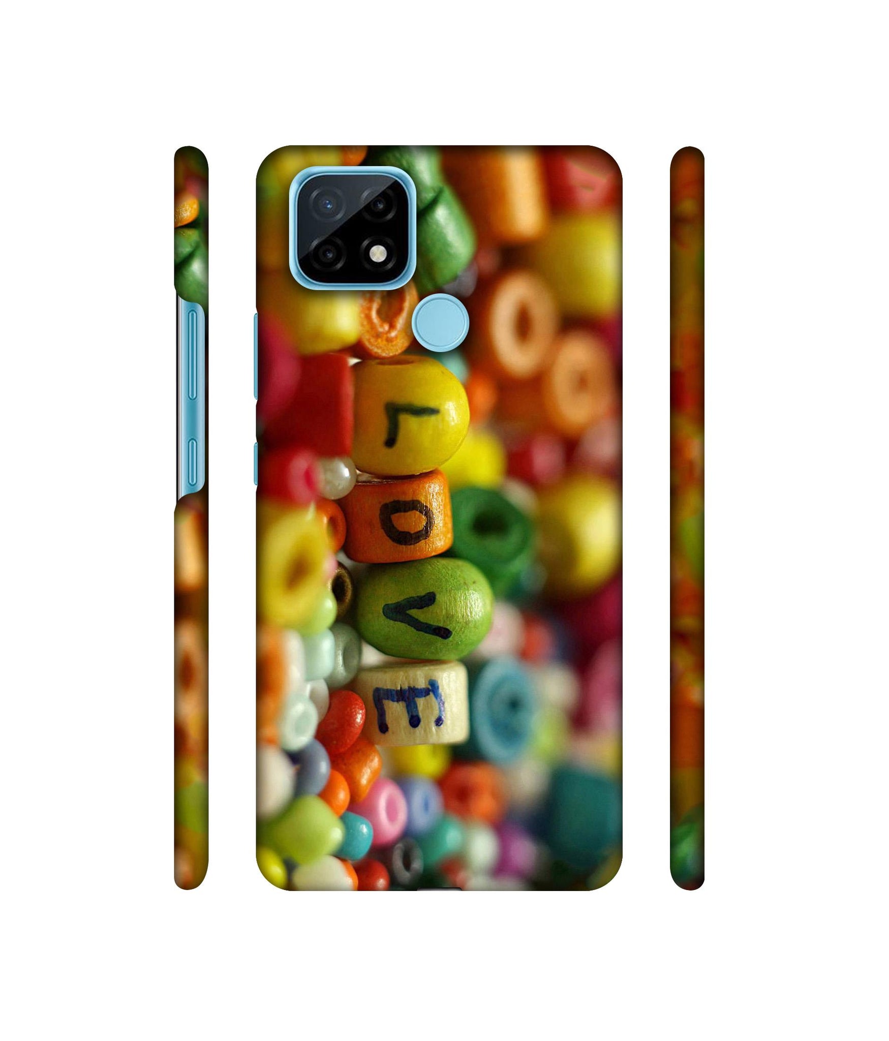 Colorful Love Designer Hard Back Cover for Realme C21