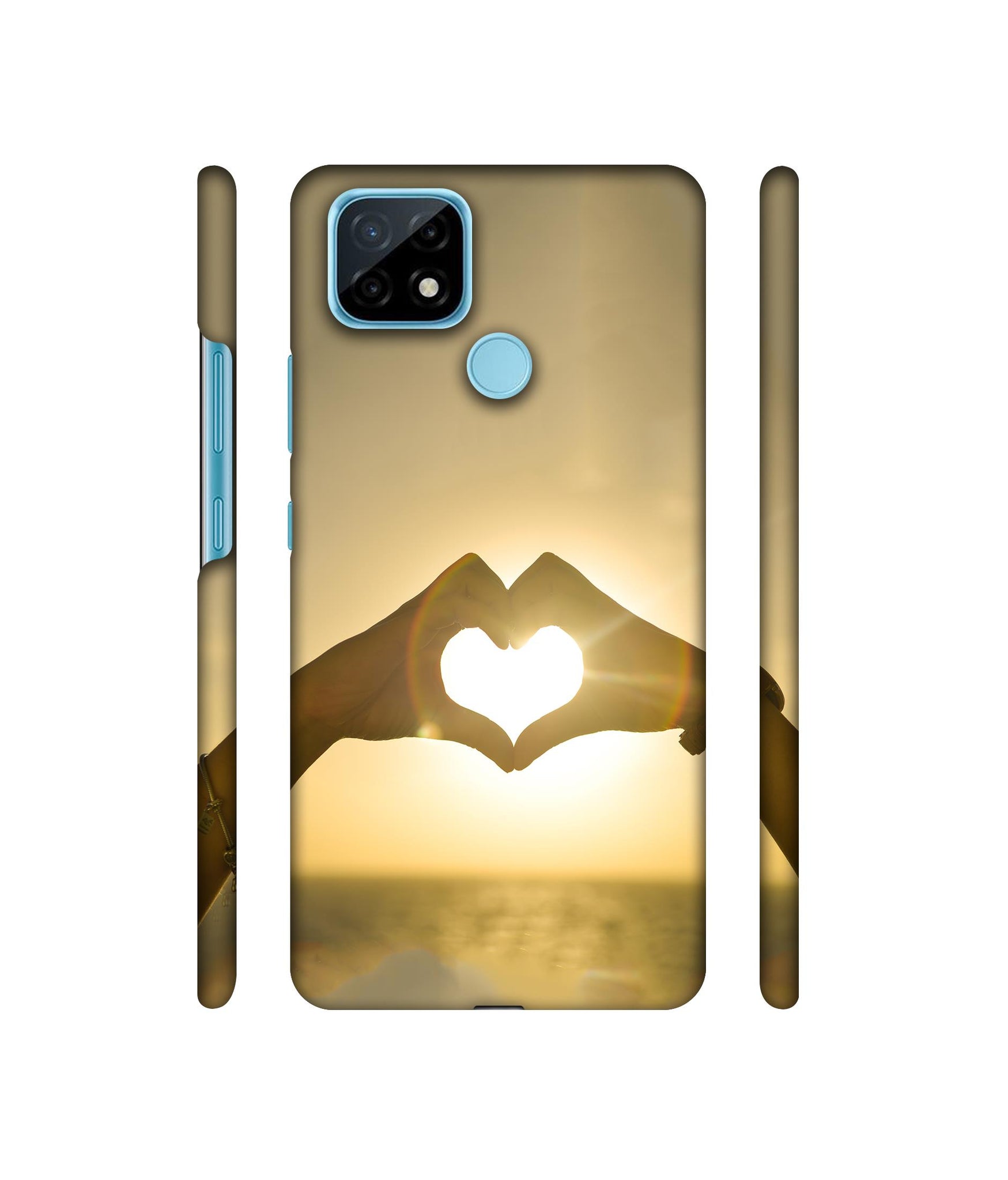 Heart in Hand Shape Designer Hard Back Cover for Realme C21