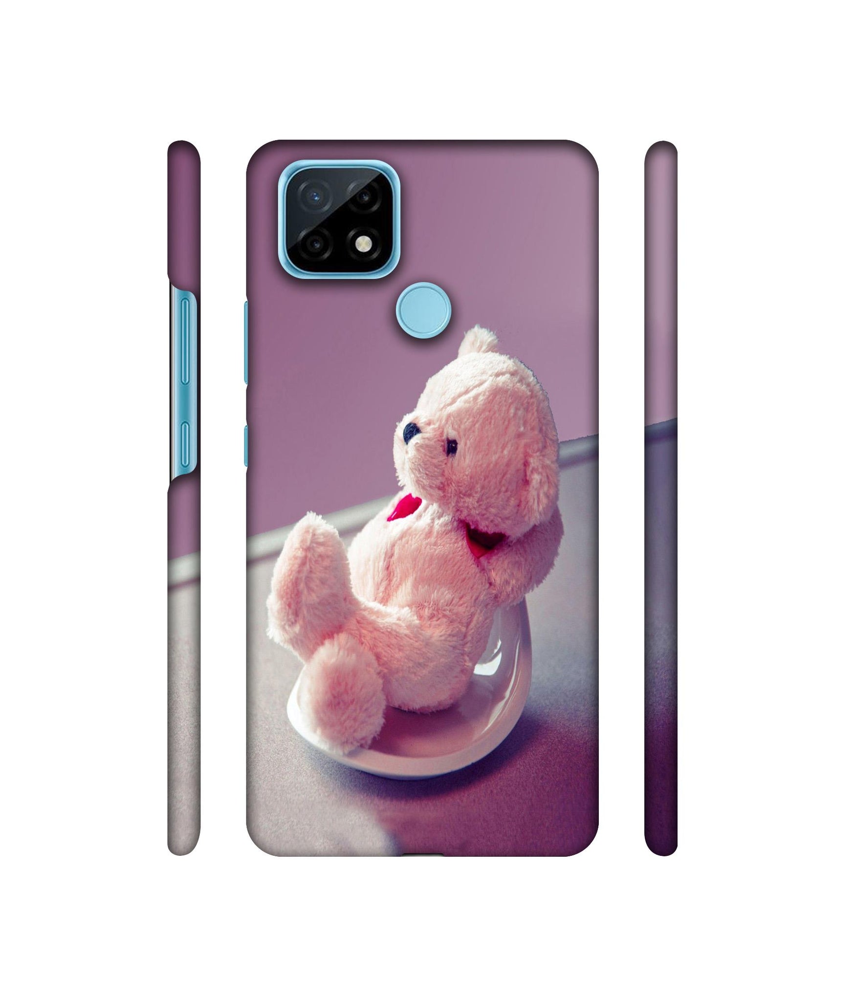 Cute Teddy Bear Designer Hard Back Cover for Realme C21