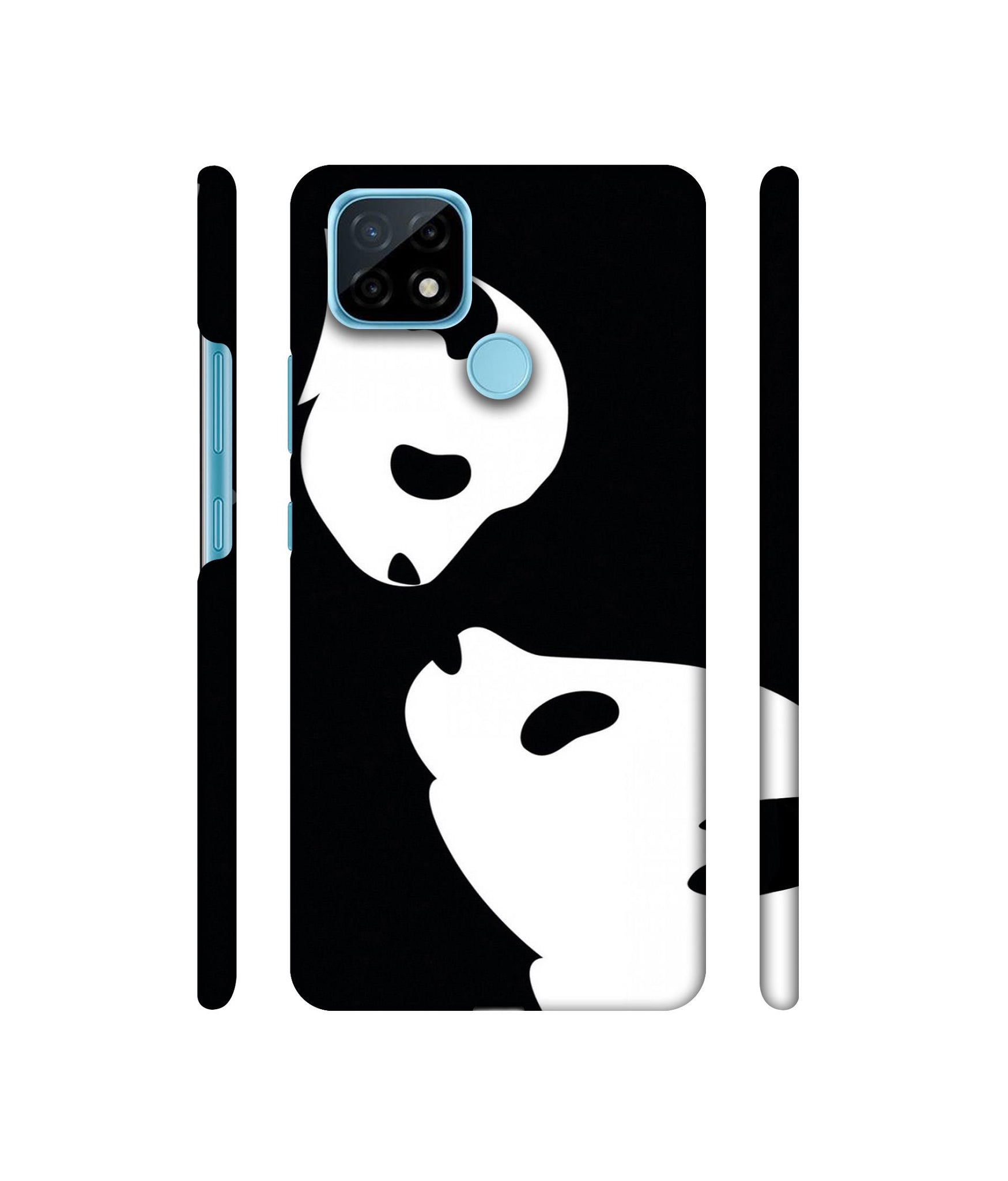 Panda Drawing Designer Hard Back Cover for Realme C21