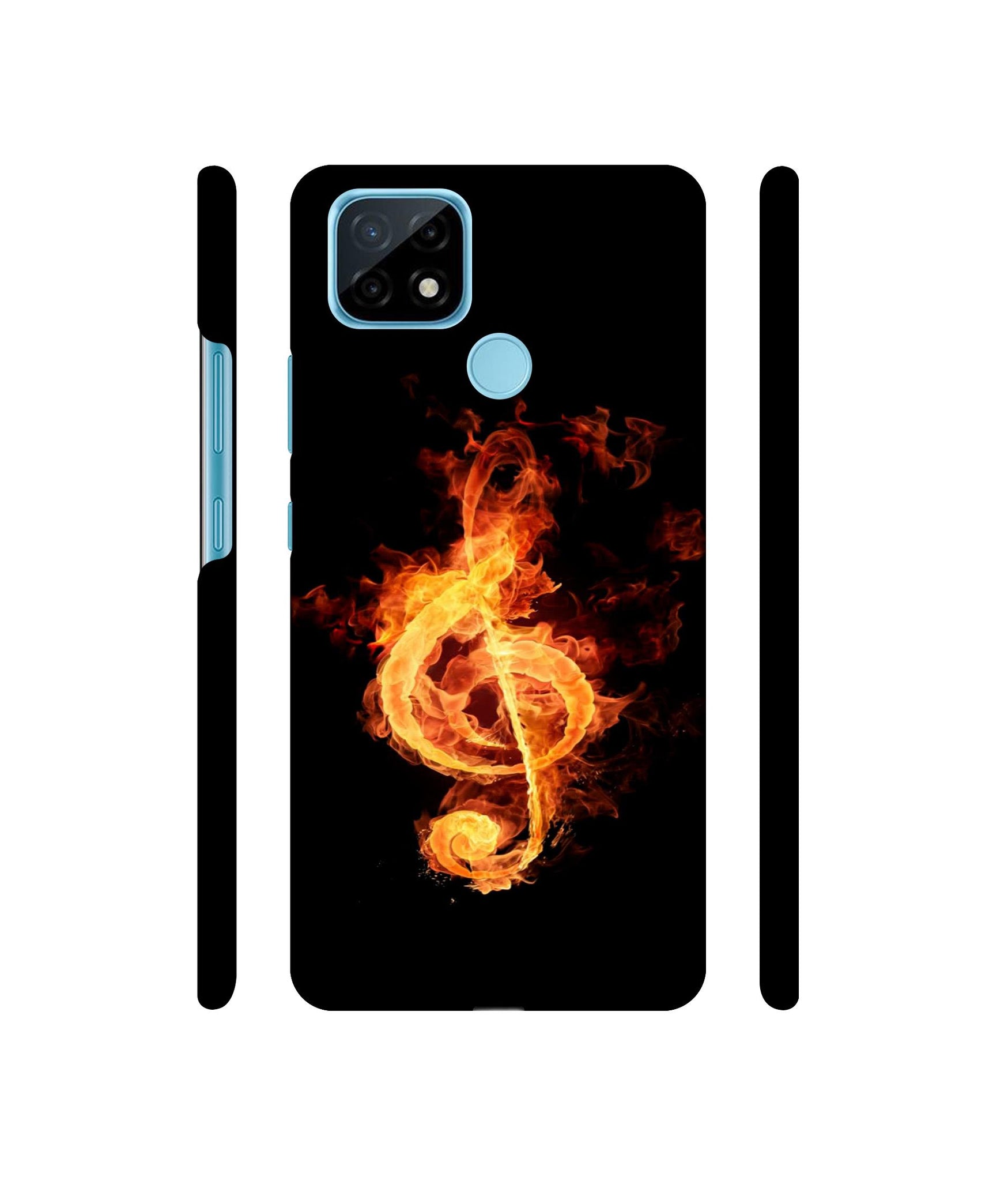 Fire Note Designer Hard Back Cover for Realme C21