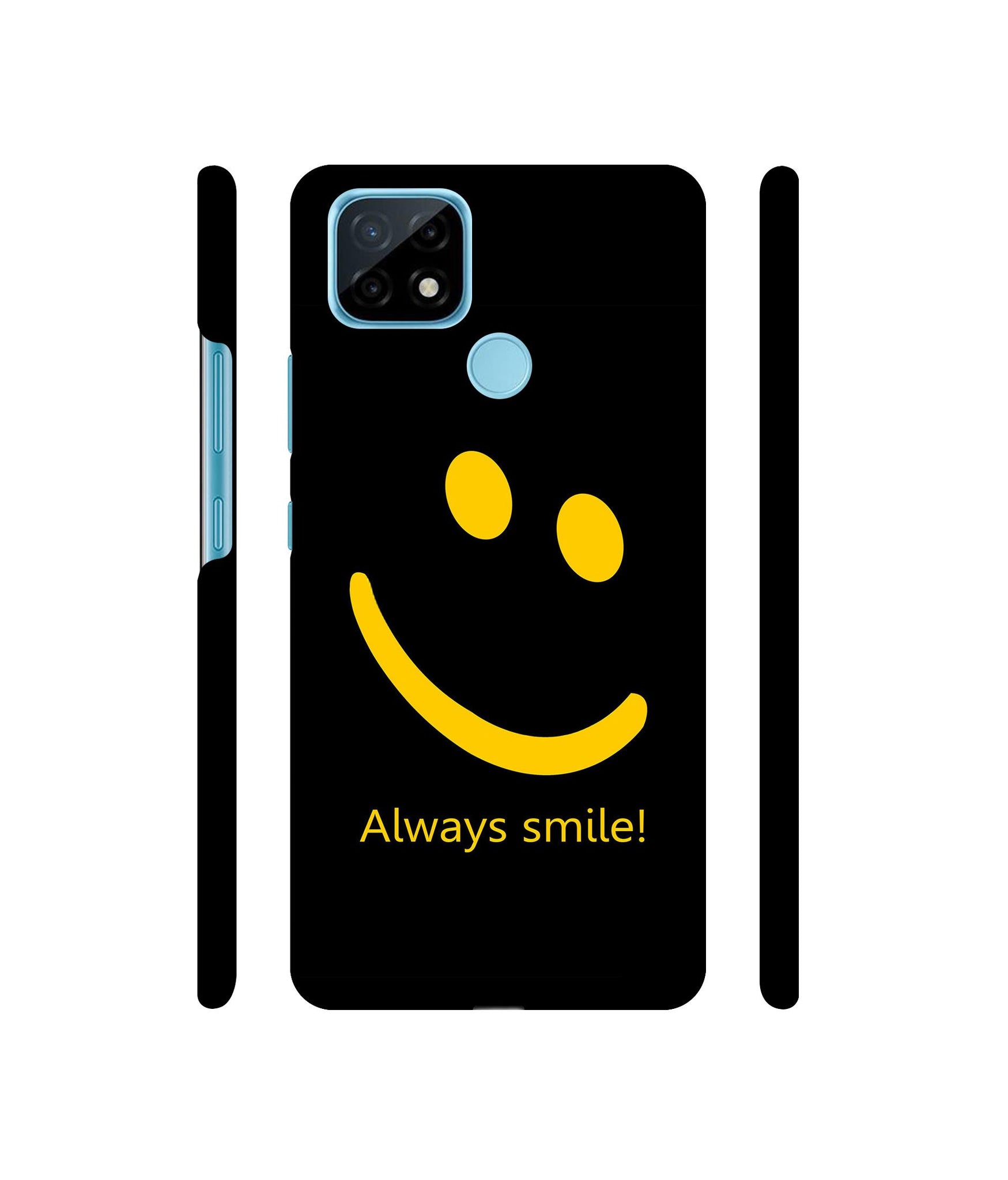 Always Smile Quote Designer Hard Back Cover for Realme C21