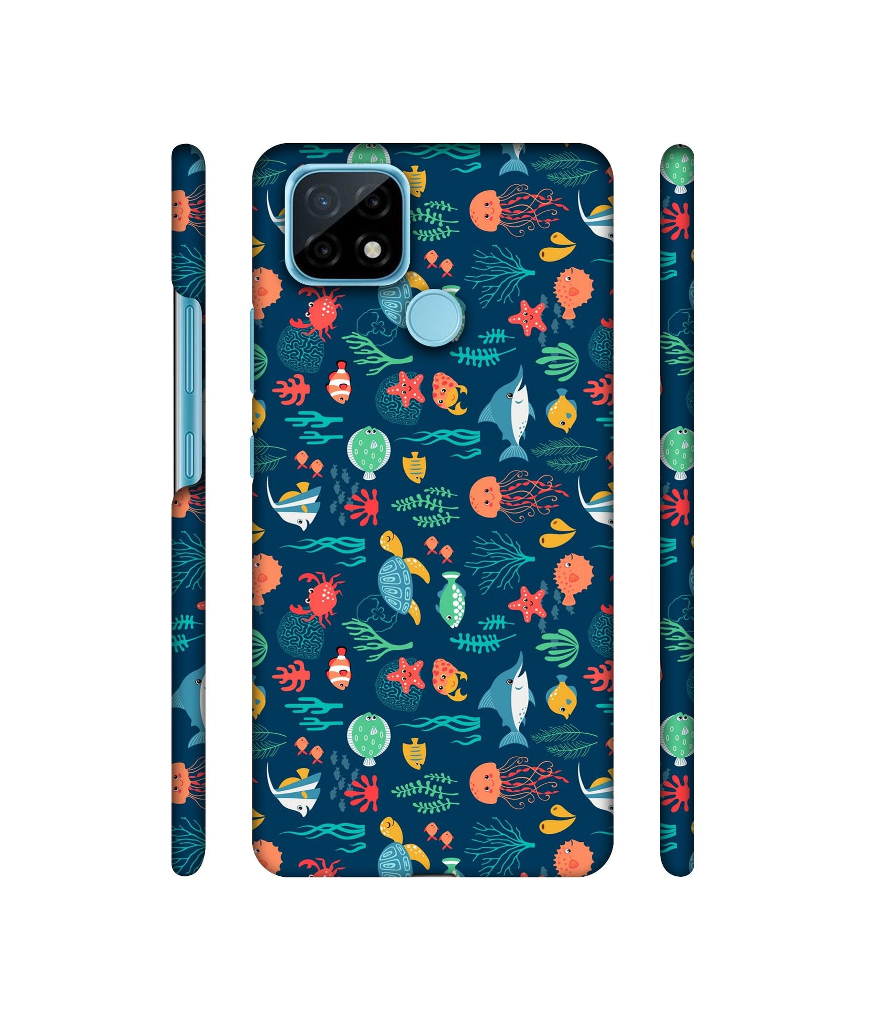 Aquarium Texture Designer Hard Back Cover for Realme C21