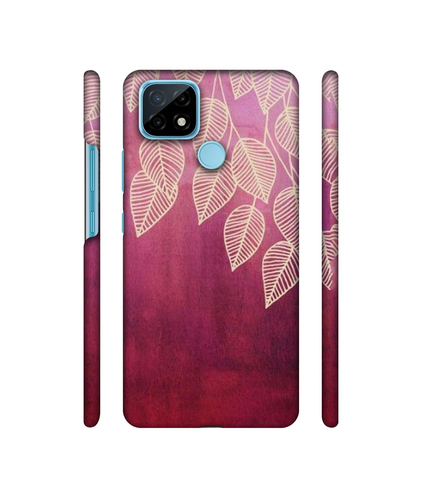 Leaf Pattern Designer Hard Back Cover for Realme C21