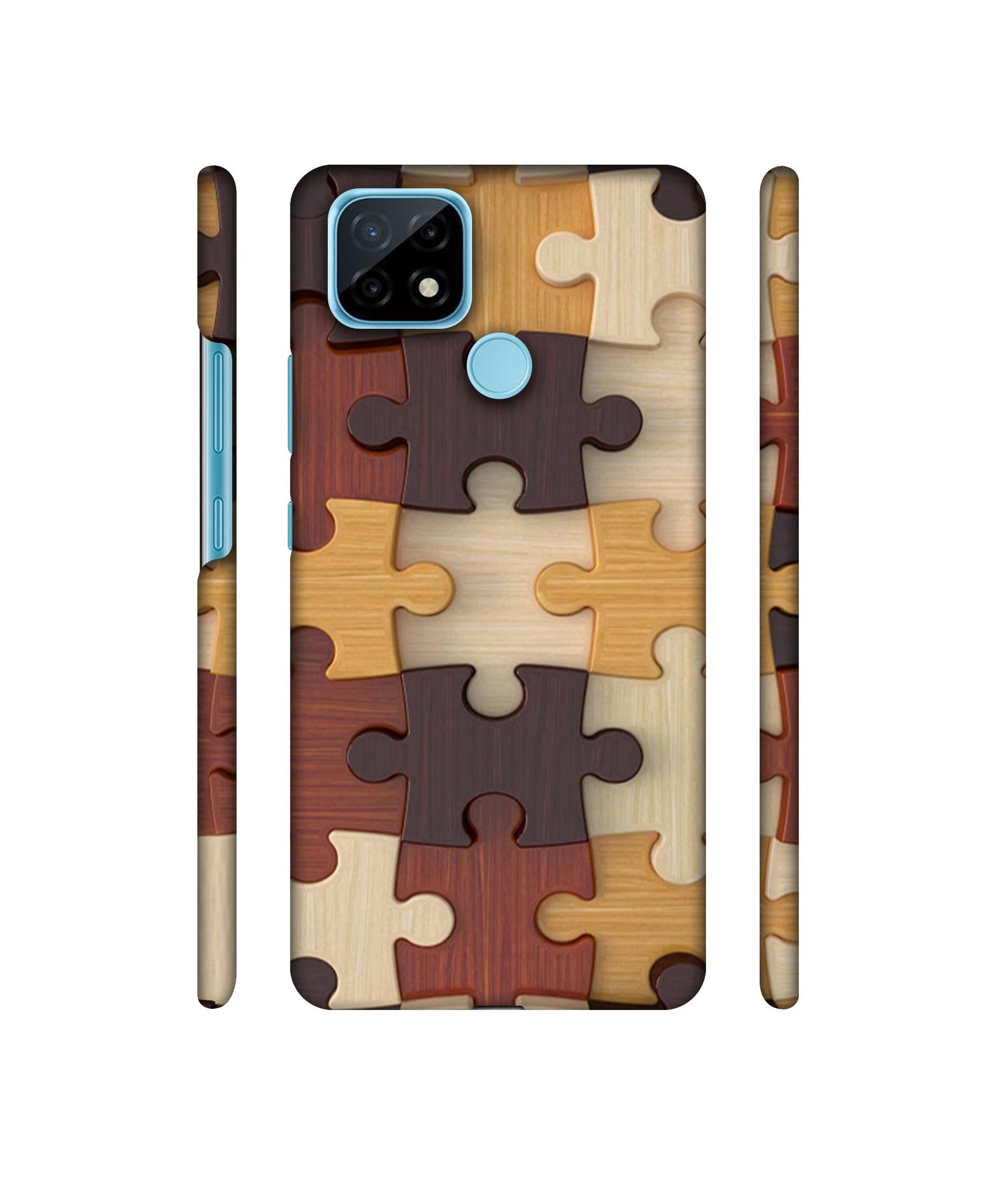 Puzzle Pattern Designer Hard Back Cover for Realme C21