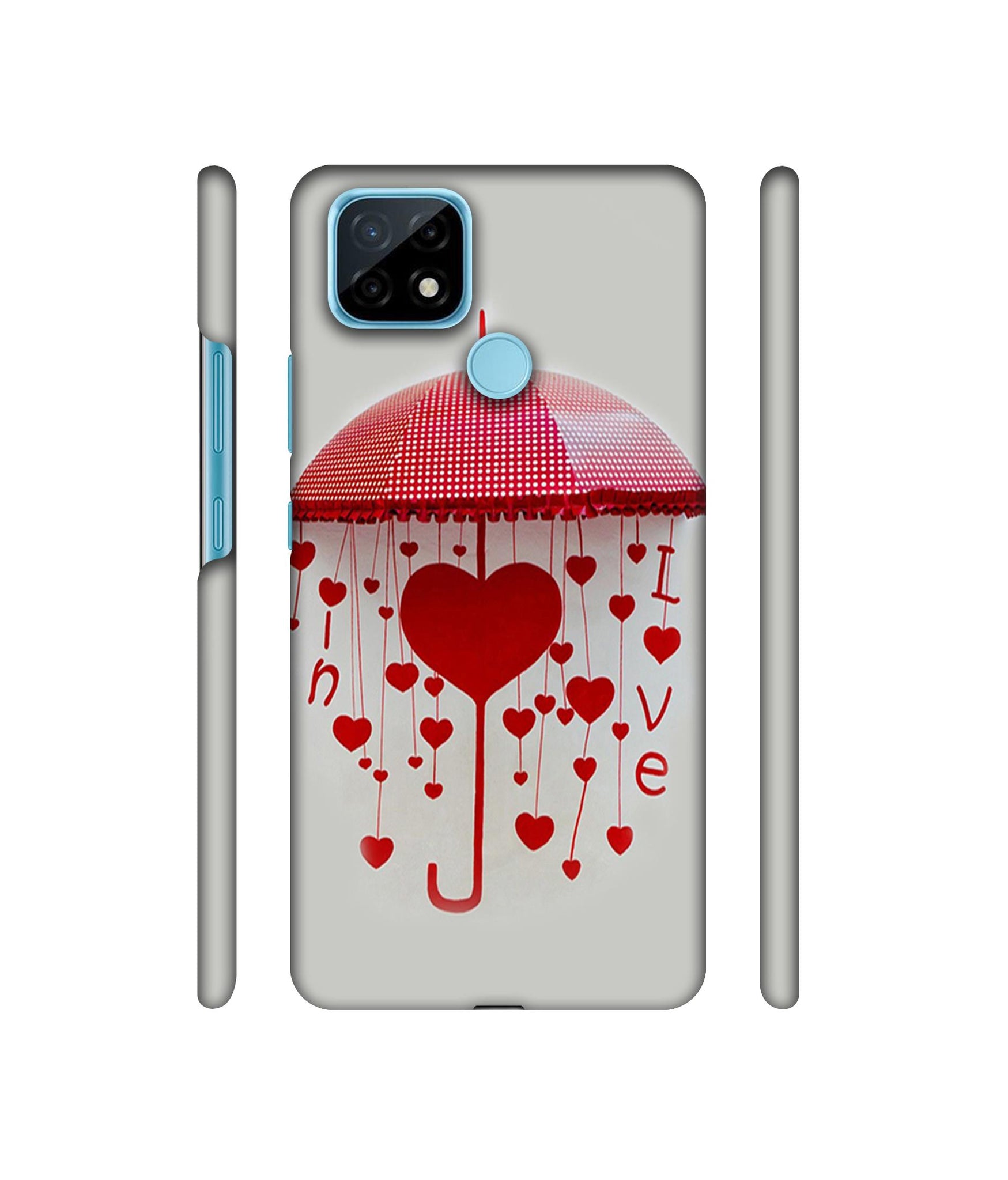 Love Heart Designer Hard Back Cover for Realme C21