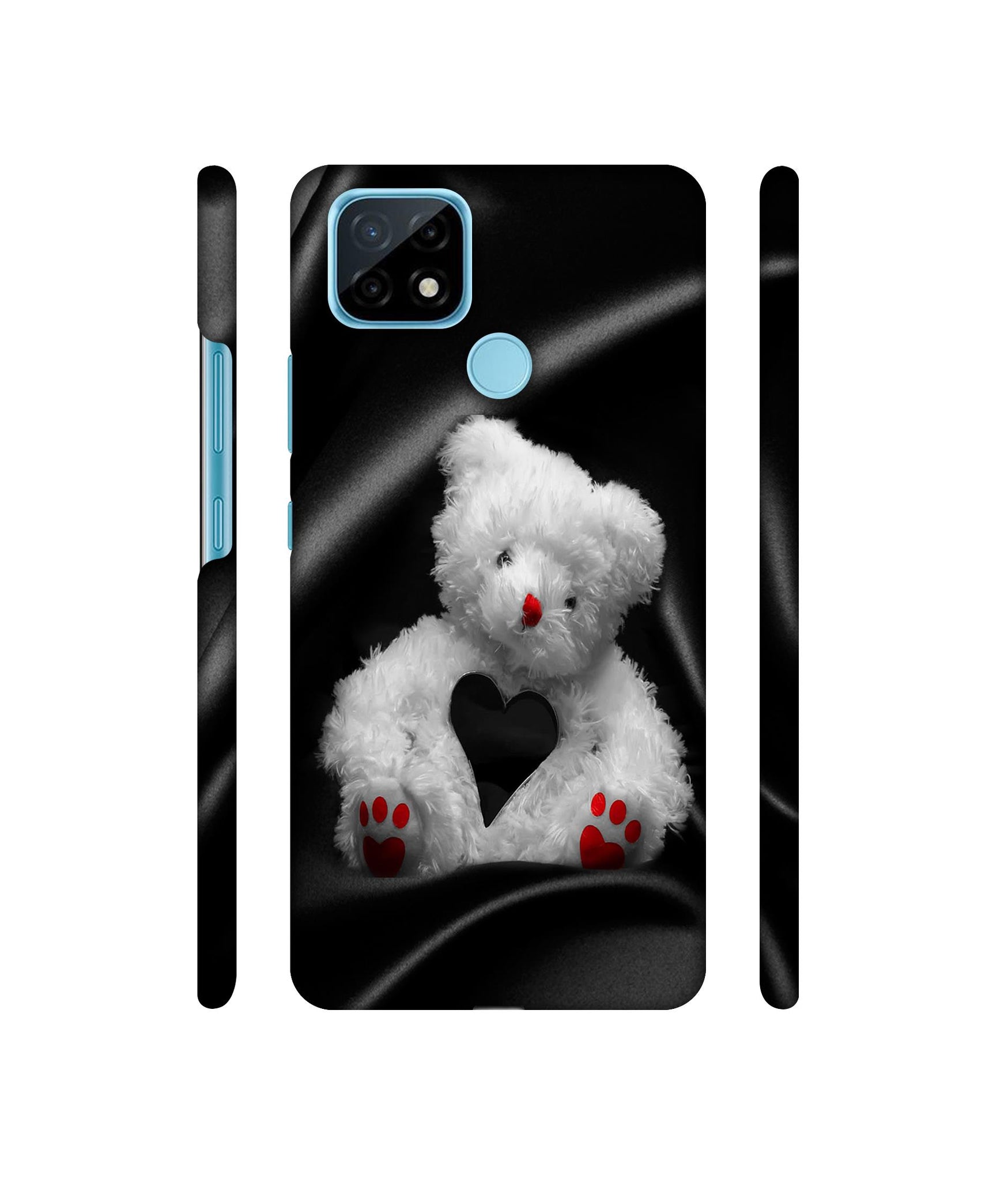 White Teddy Bear Designer Hard Back Cover for Realme C21