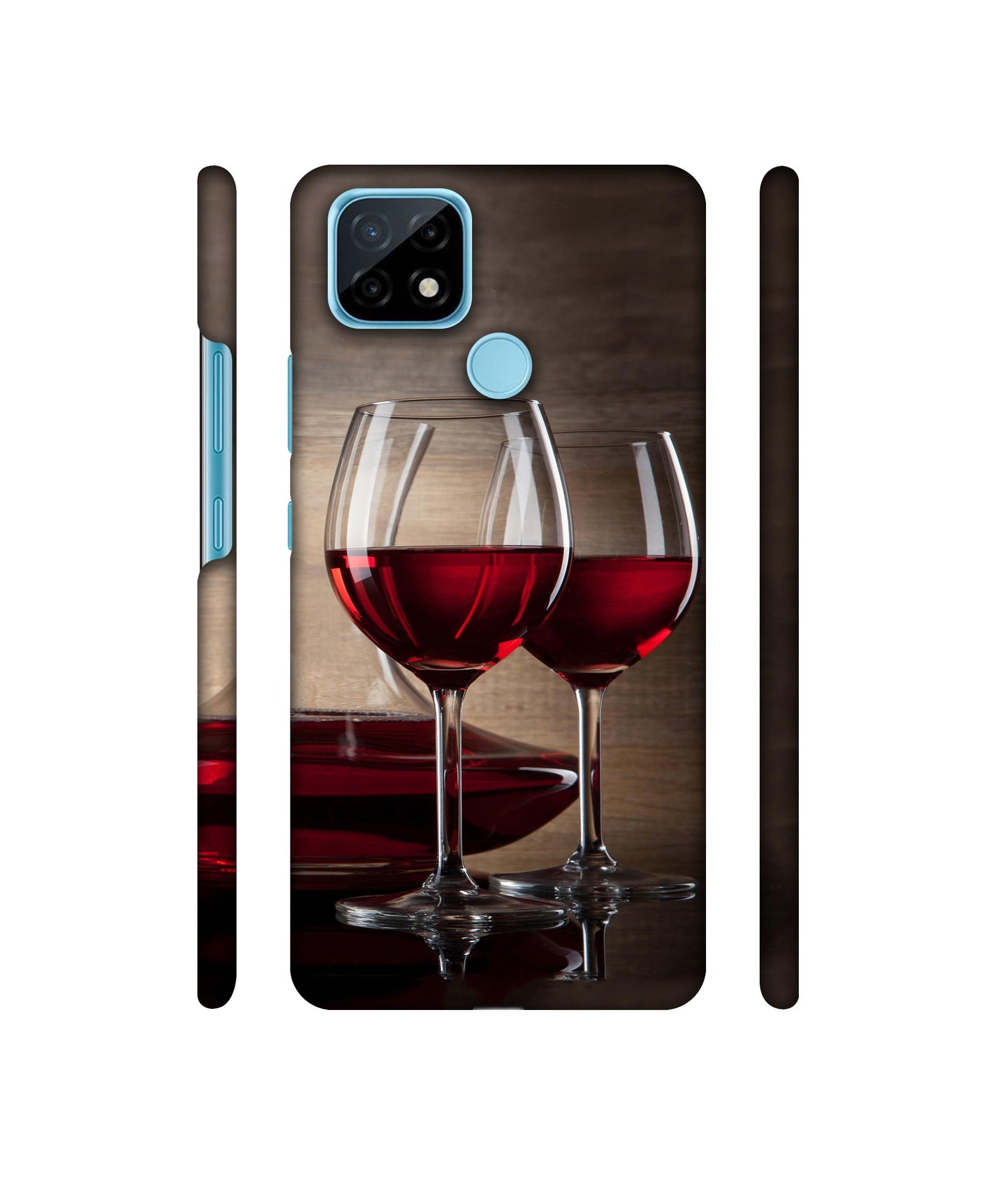 Wine Glass Designer Hard Back Cover for Realme C21