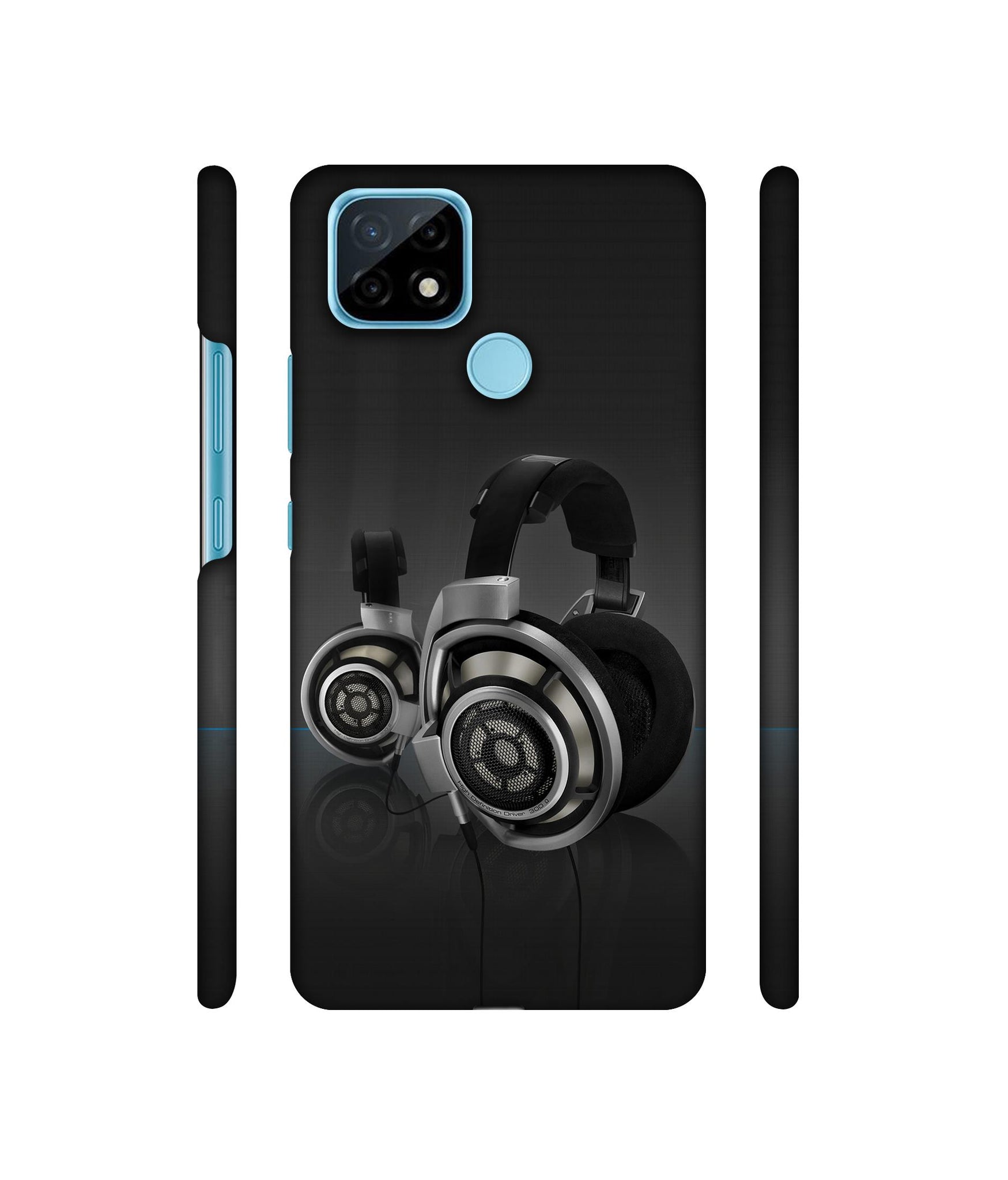 Head Phone Designer Hard Back Cover for Realme C21