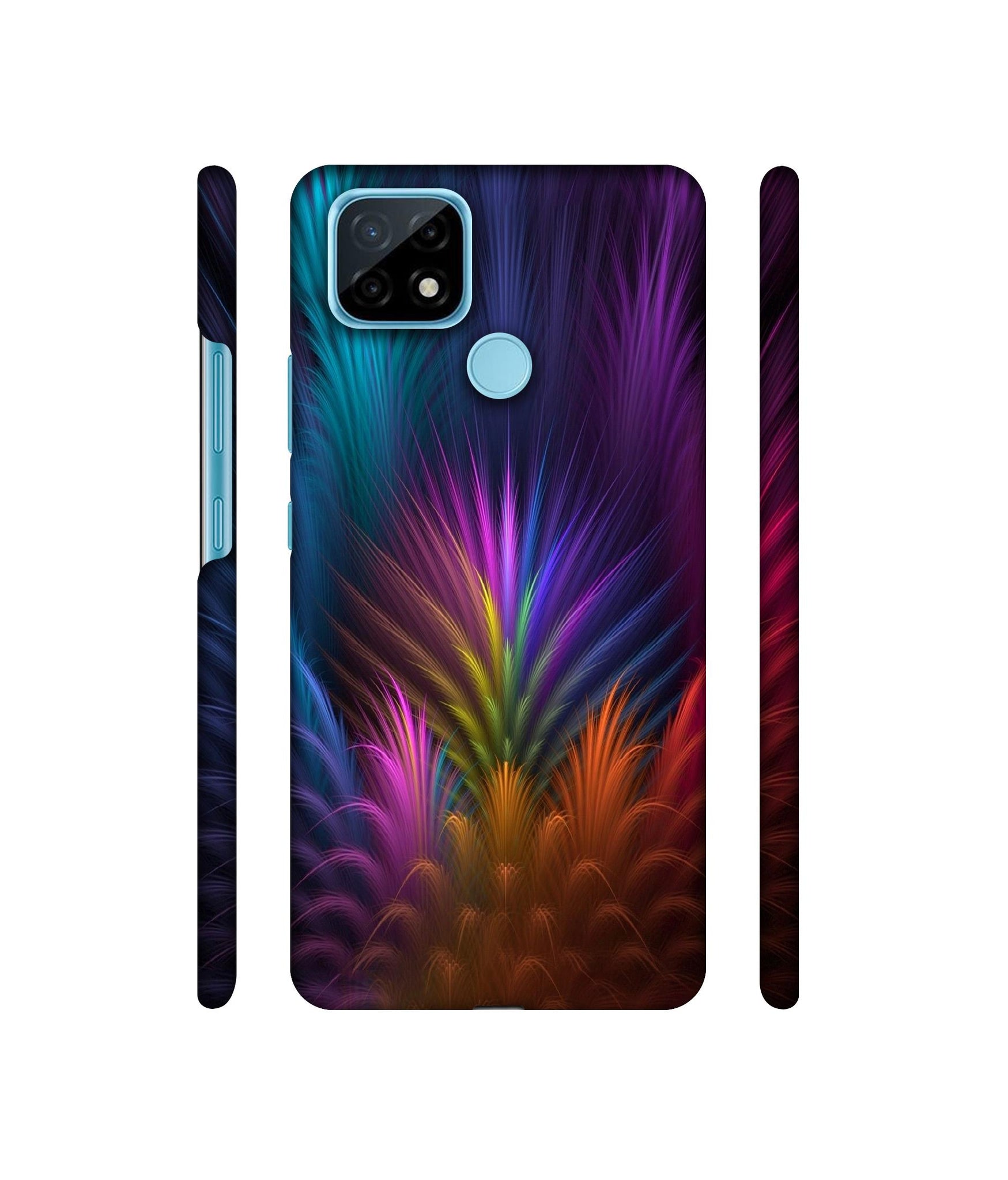 Multicoloured Designer Hard Back Cover for Realme C21