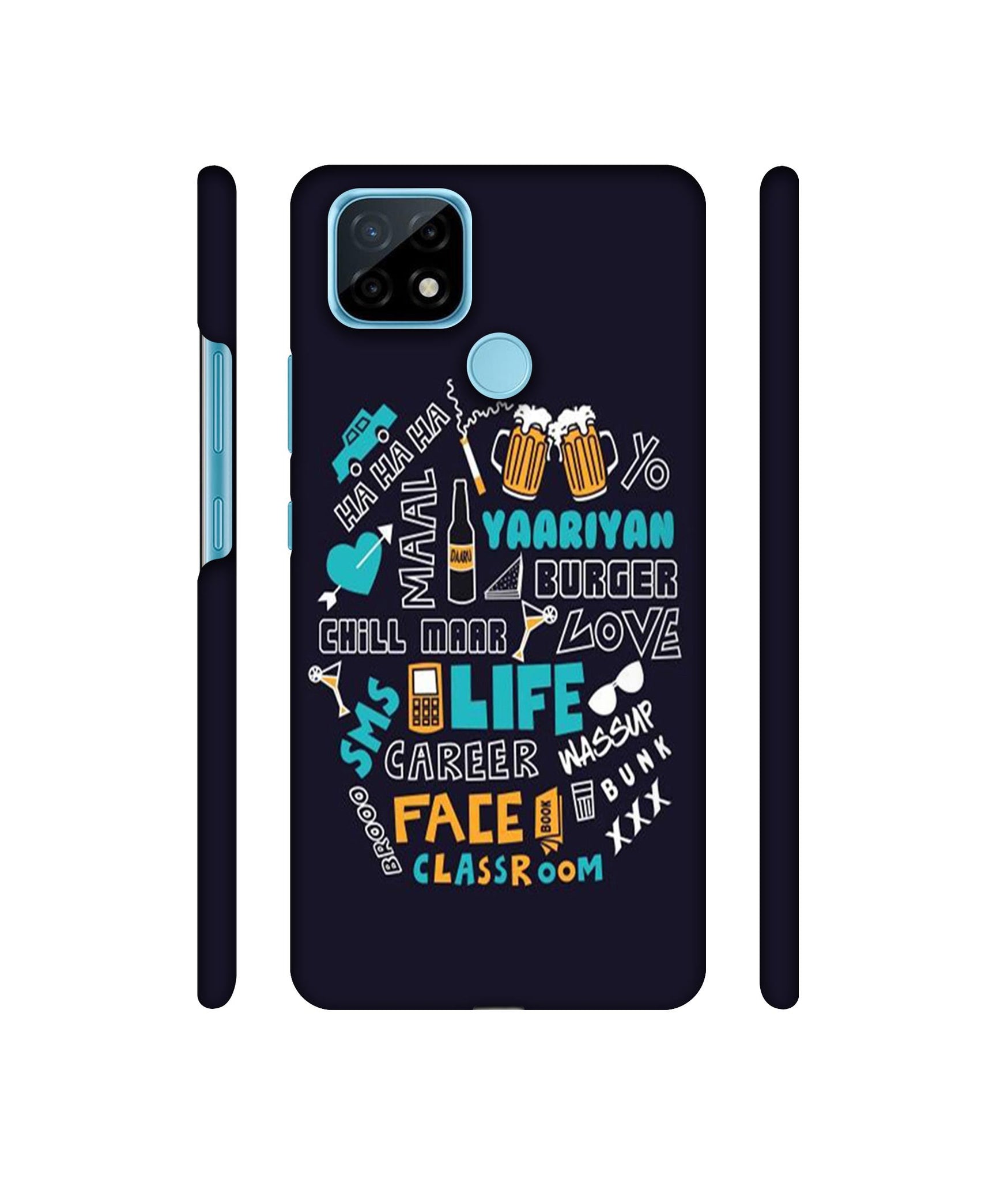 Funny Quote Designer Hard Back Cover for Realme C21