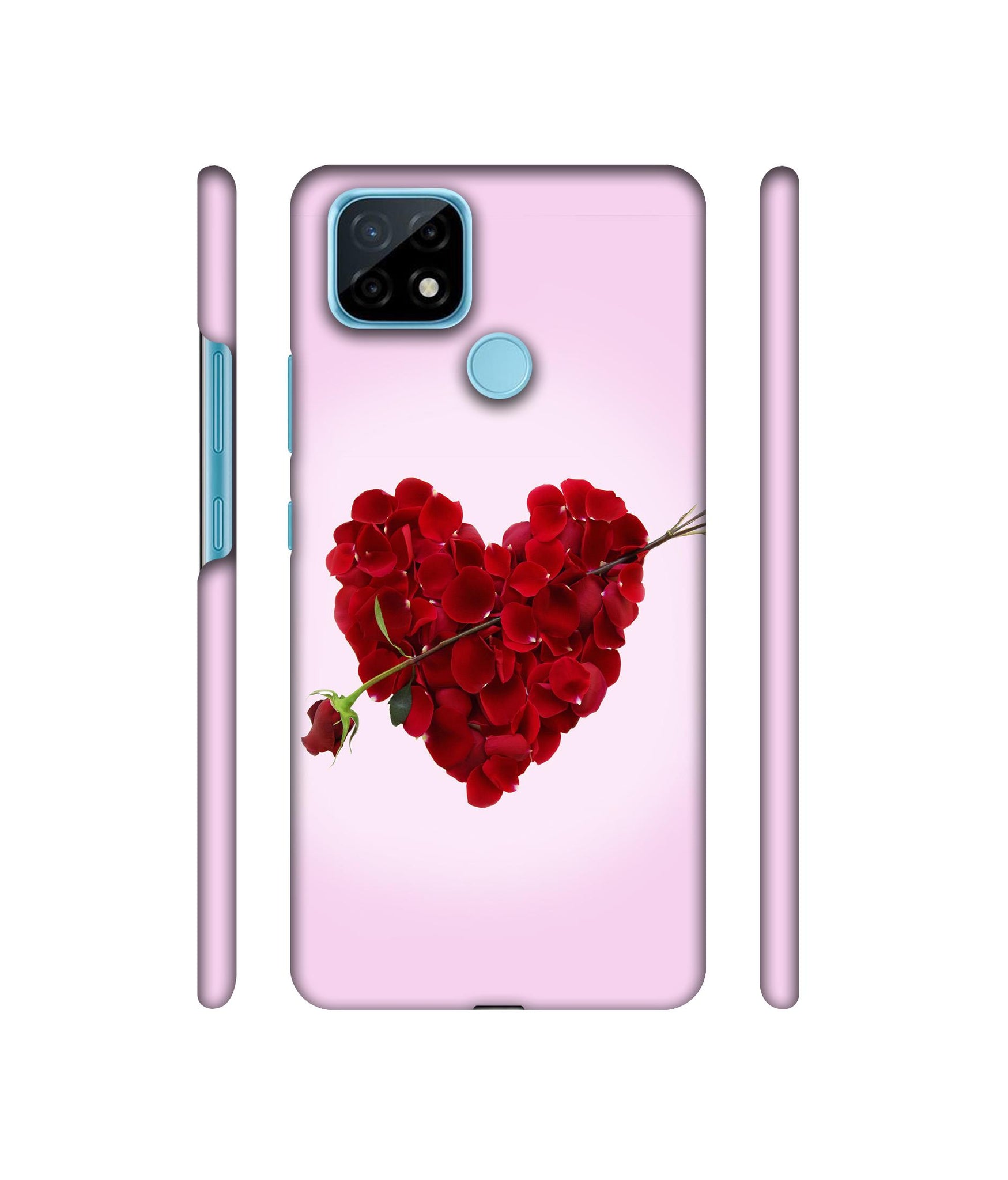 Heart Flower Designer Hard Back Cover for Realme C21