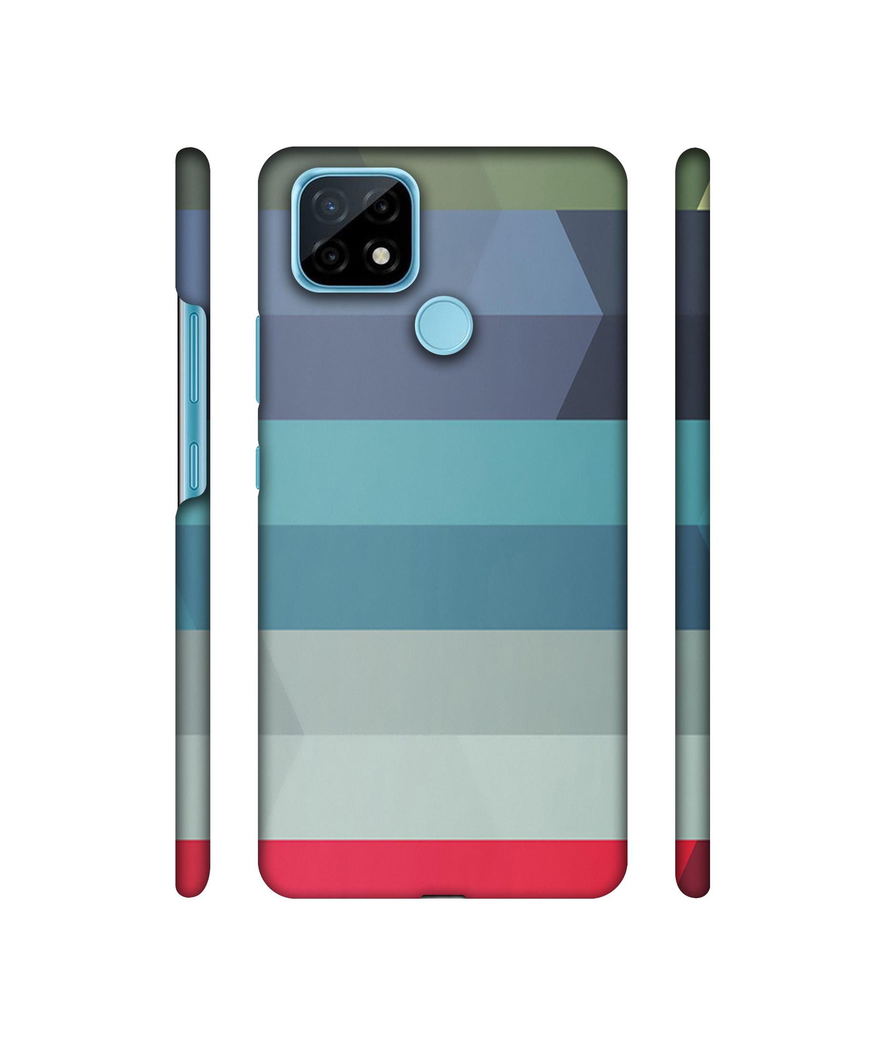 Colorful Lines Designer Hard Back Cover for Realme C21