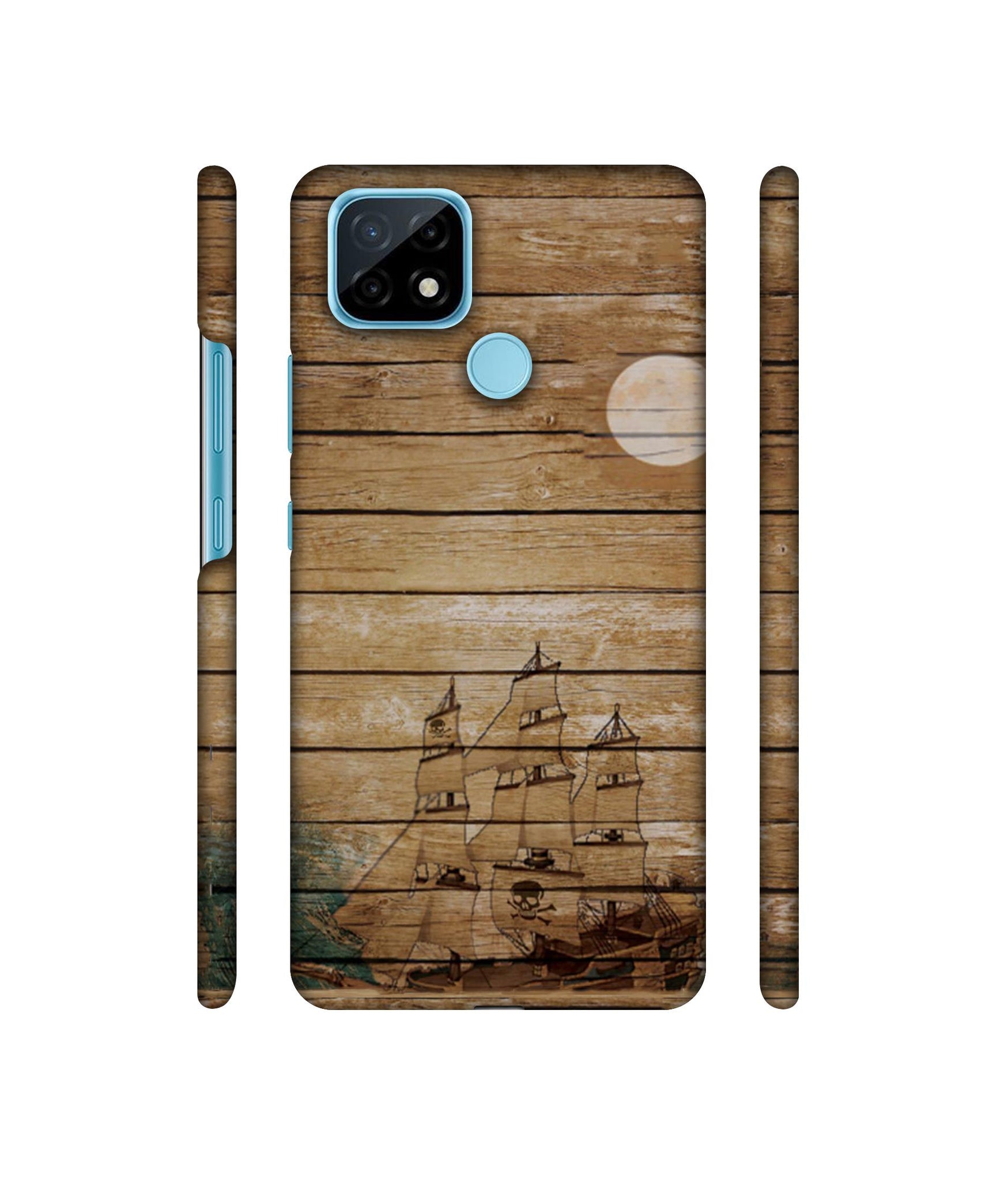 Wooden Pattern Designer Hard Back Cover for Realme C21