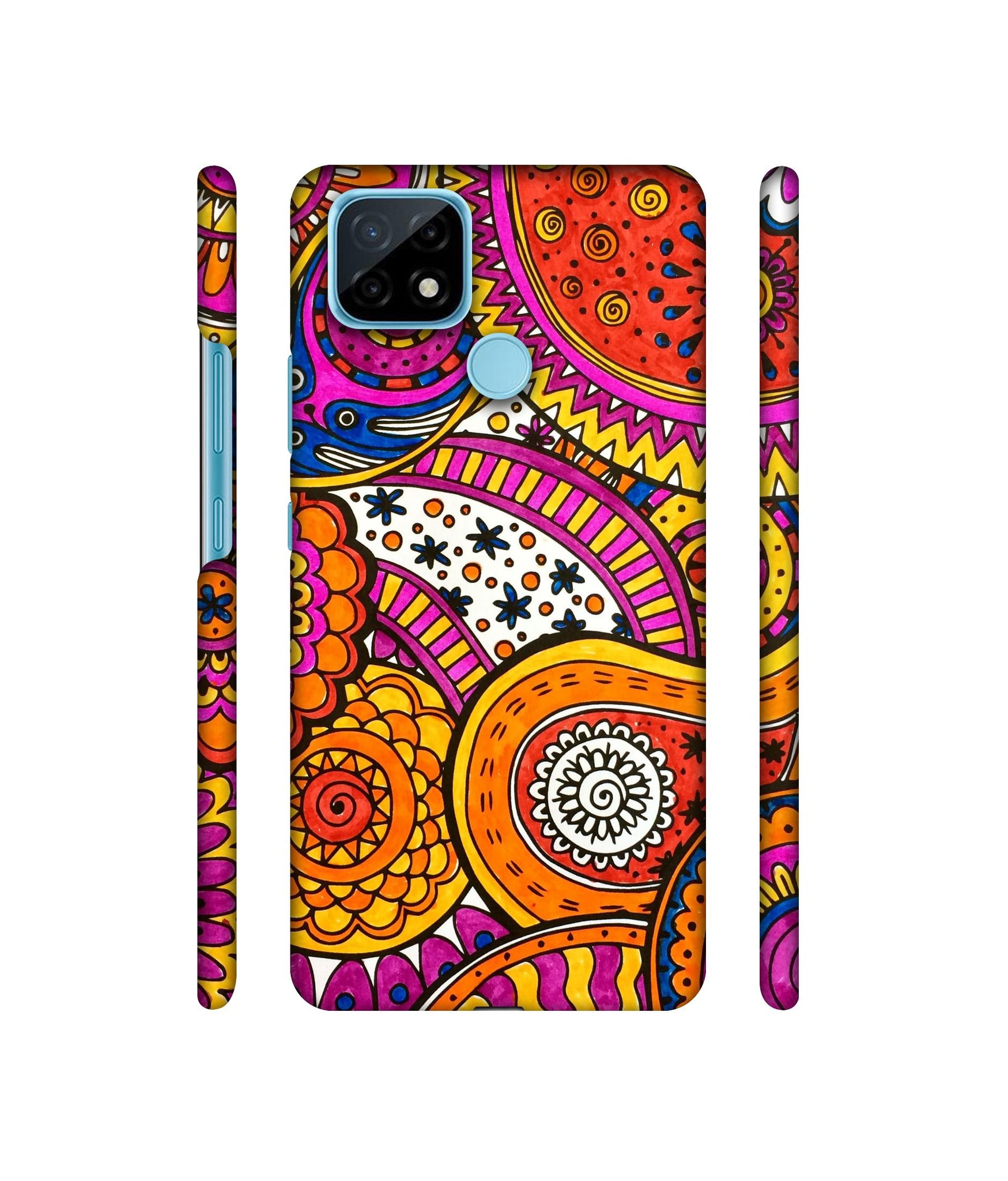 Rangoli Paisley Art Designer Hard Back Cover for Realme C21