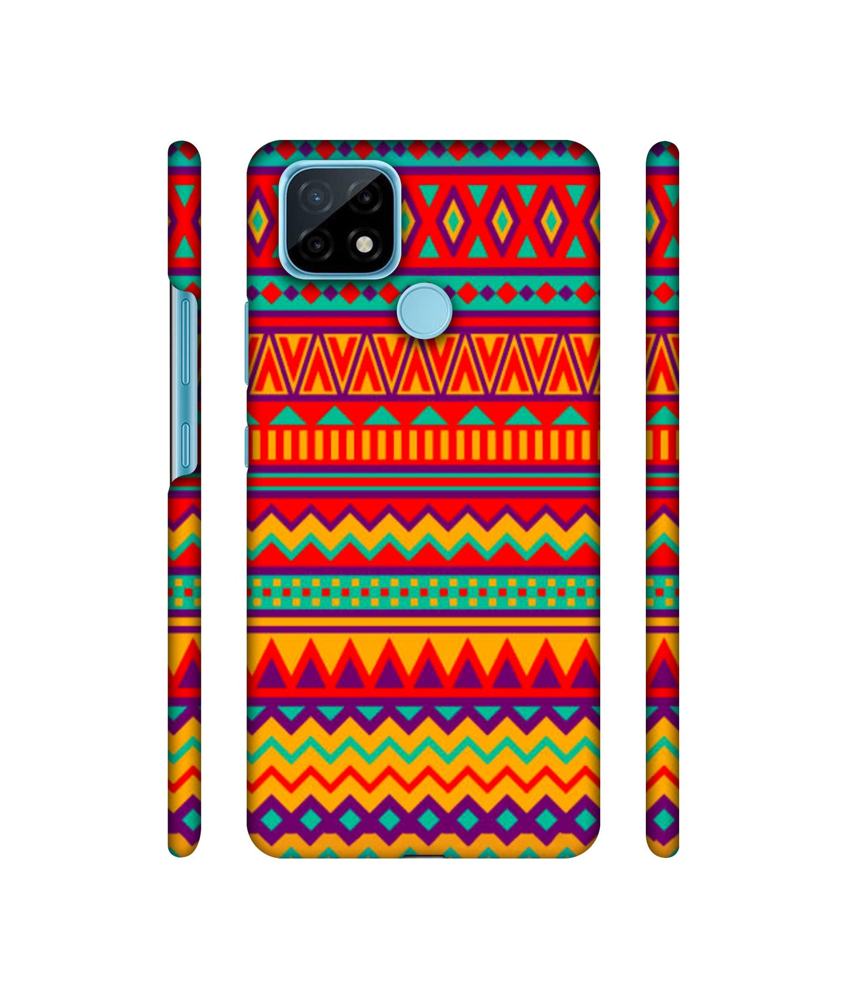 Multicolor Rangoli Art Designer Hard Back Cover for Realme C21