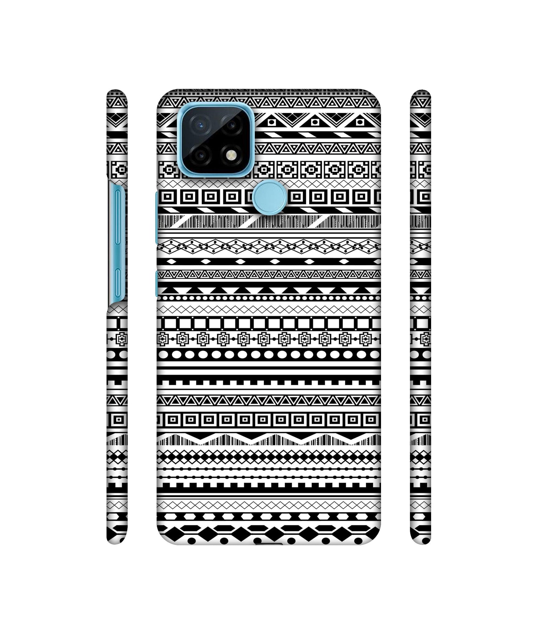 Black & White Patterns Designer Hard Back Cover for Realme C21