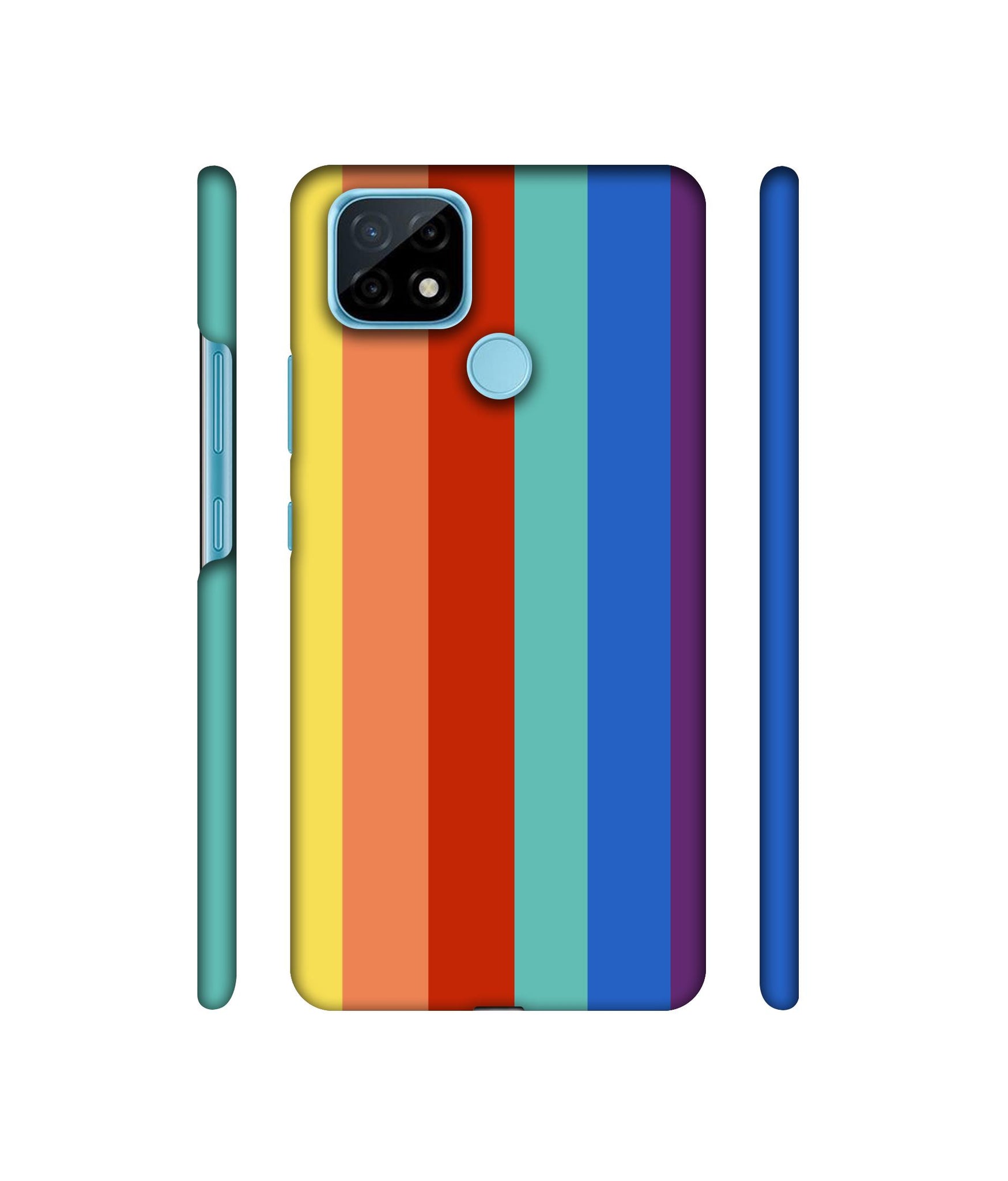 Rainbow Colors Designer Hard Back Cover for Realme C21