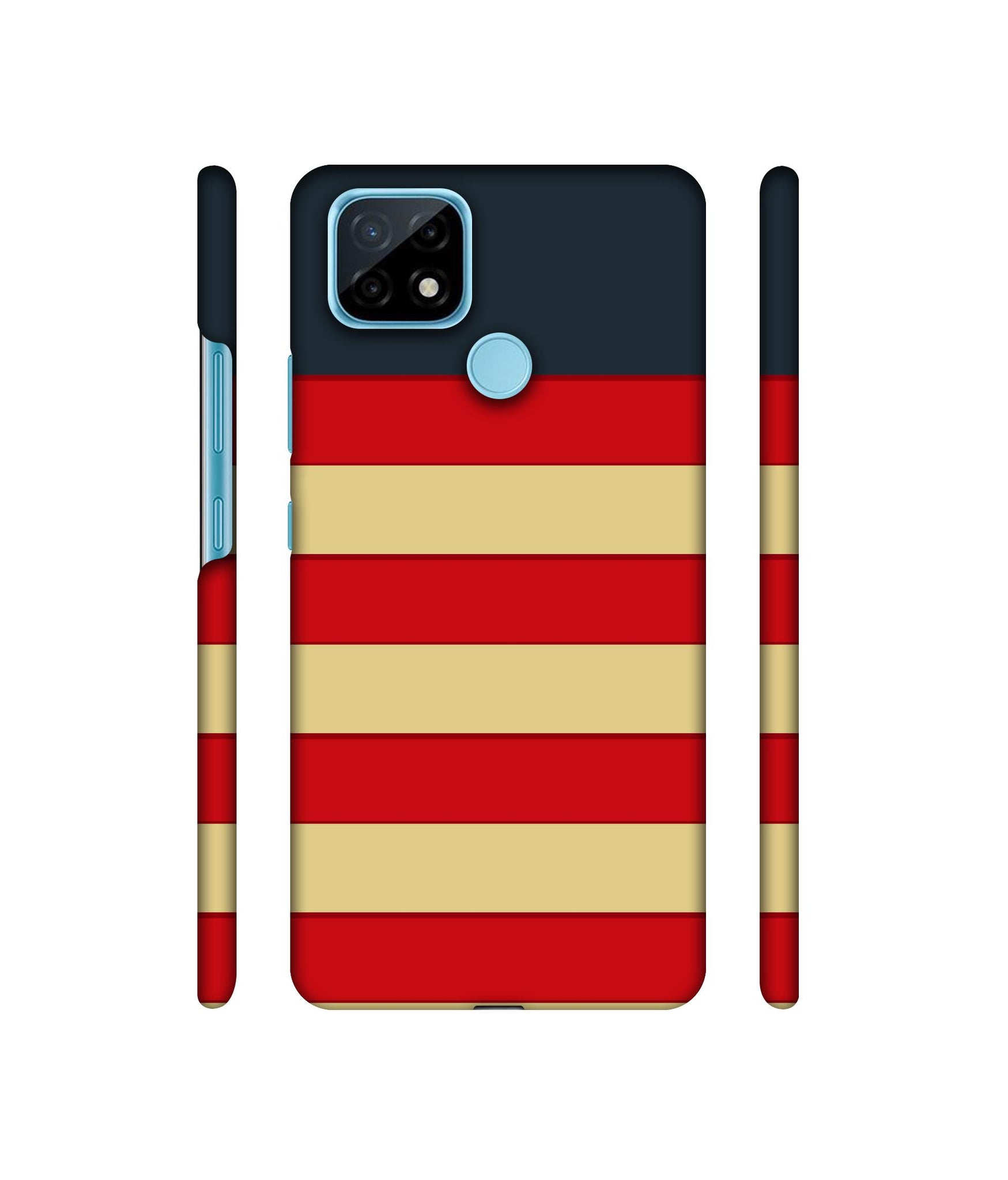 Multicolor Lines Designer Hard Back Cover for Realme C21