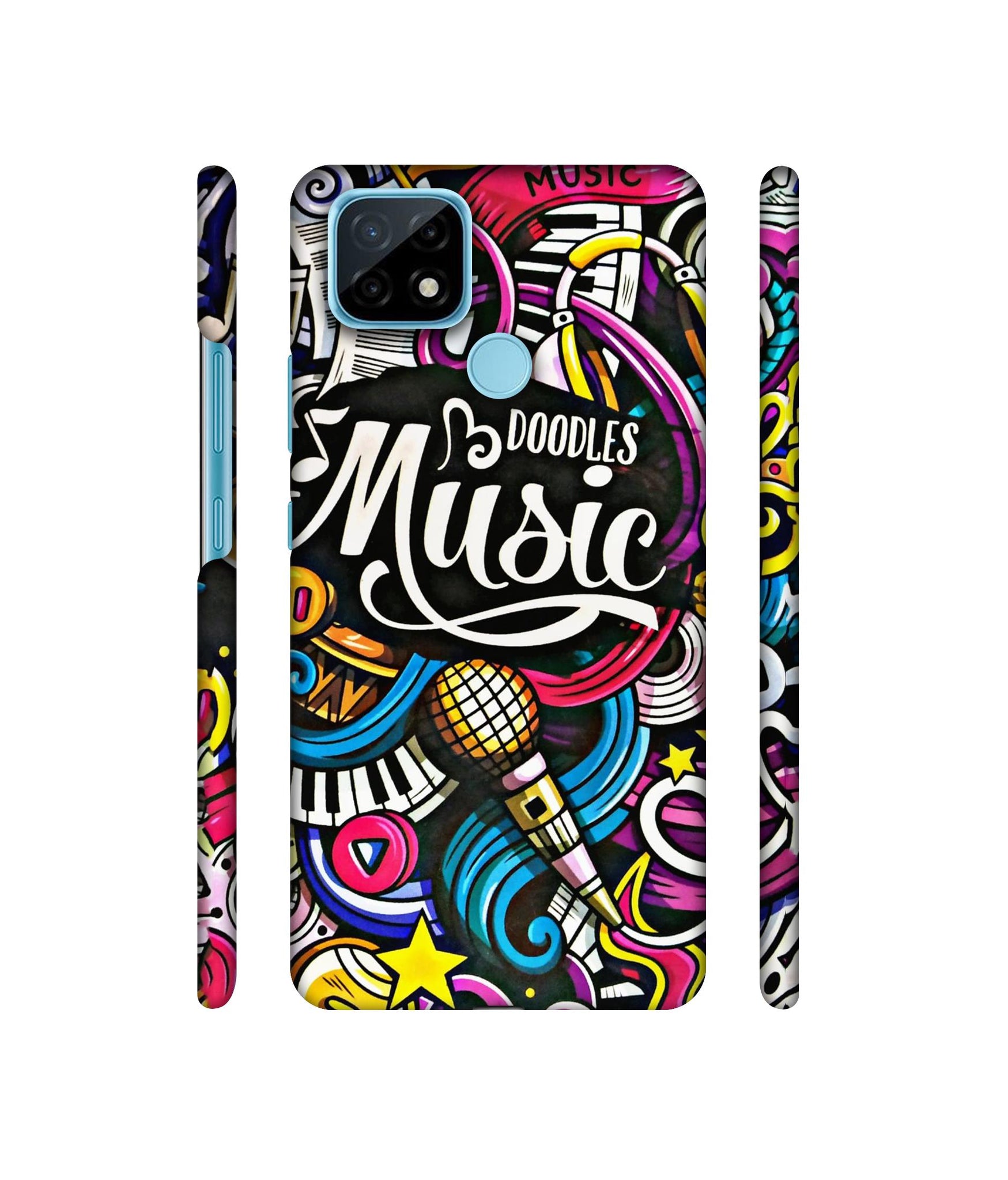 Doodles Music Designer Hard Back Cover for Realme C21