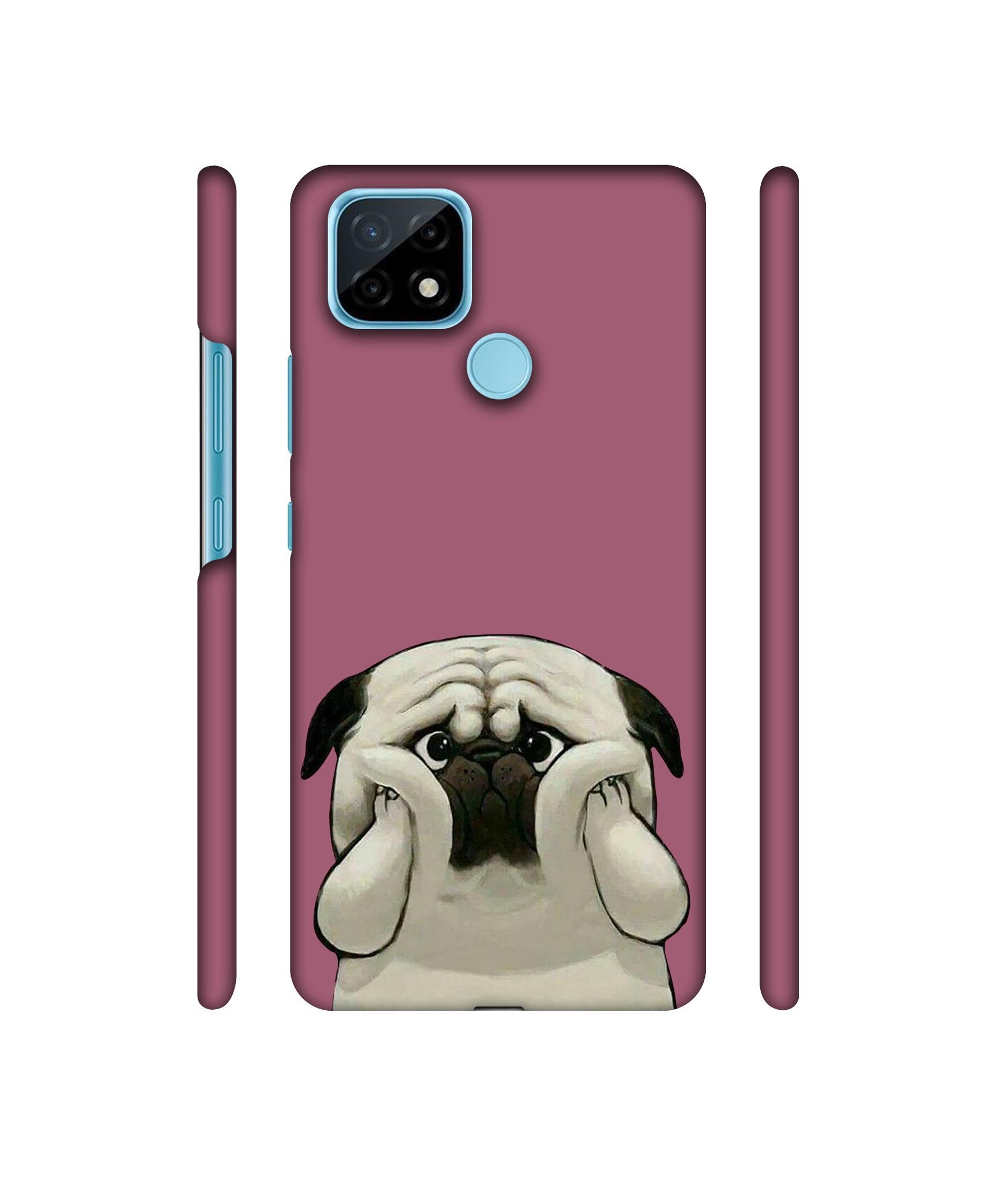 Pot Dog Purple Colour Designer Hard Back Cover for Realme C21