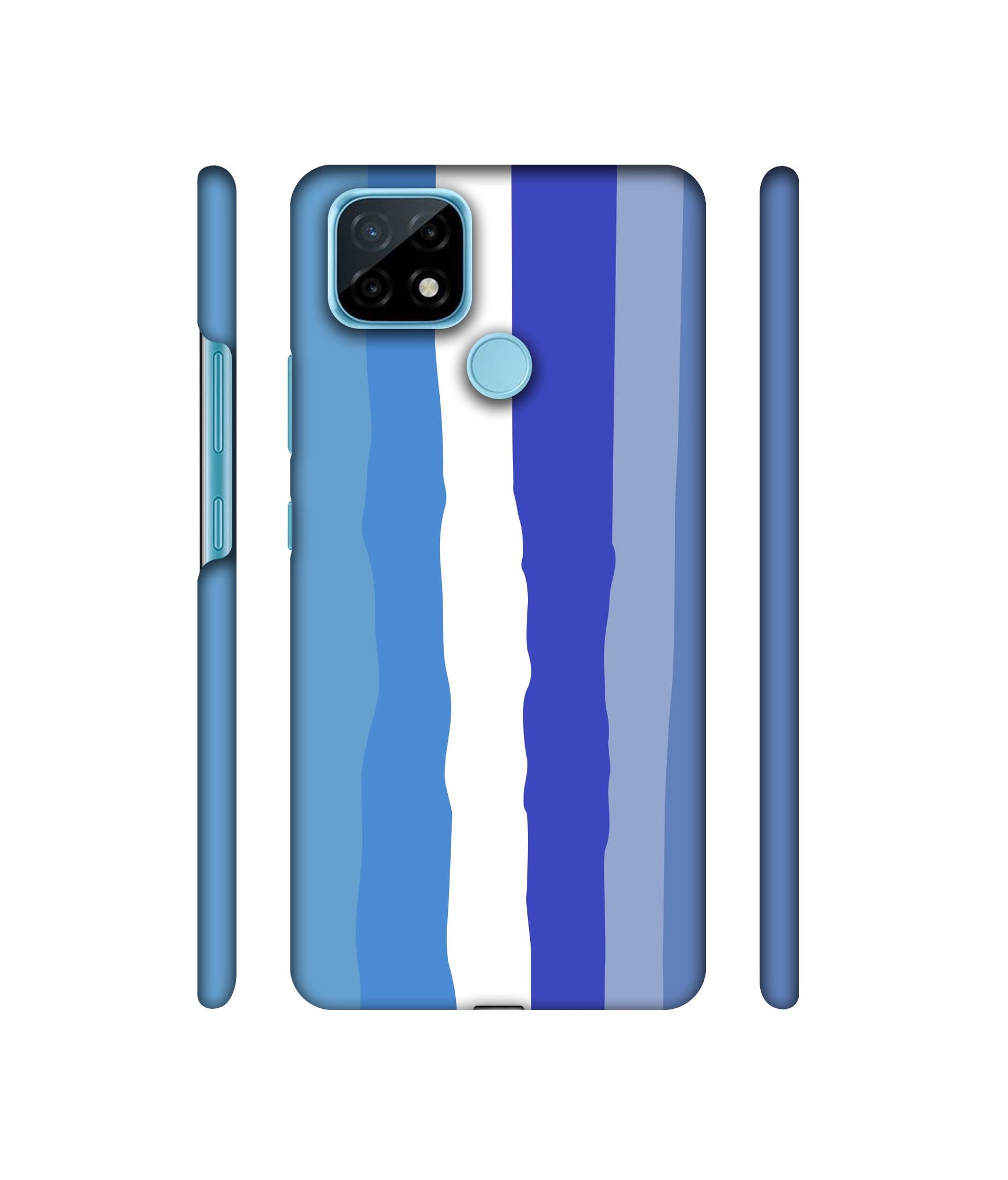 Blue Shade Rainbow Designer Hard Back Cover for Realme C21