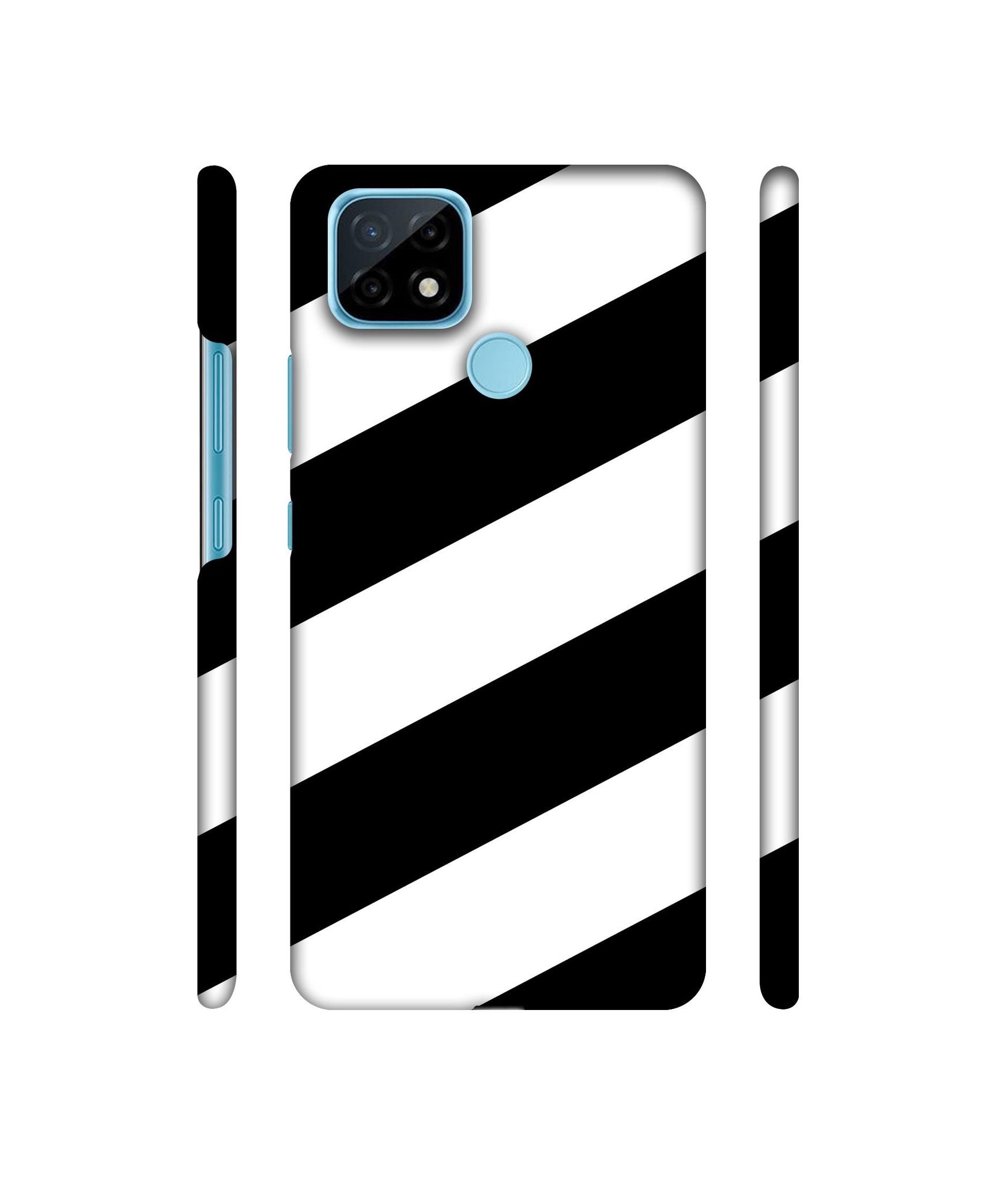 Black & White Line Designer Hard Back Cover for Realme C21