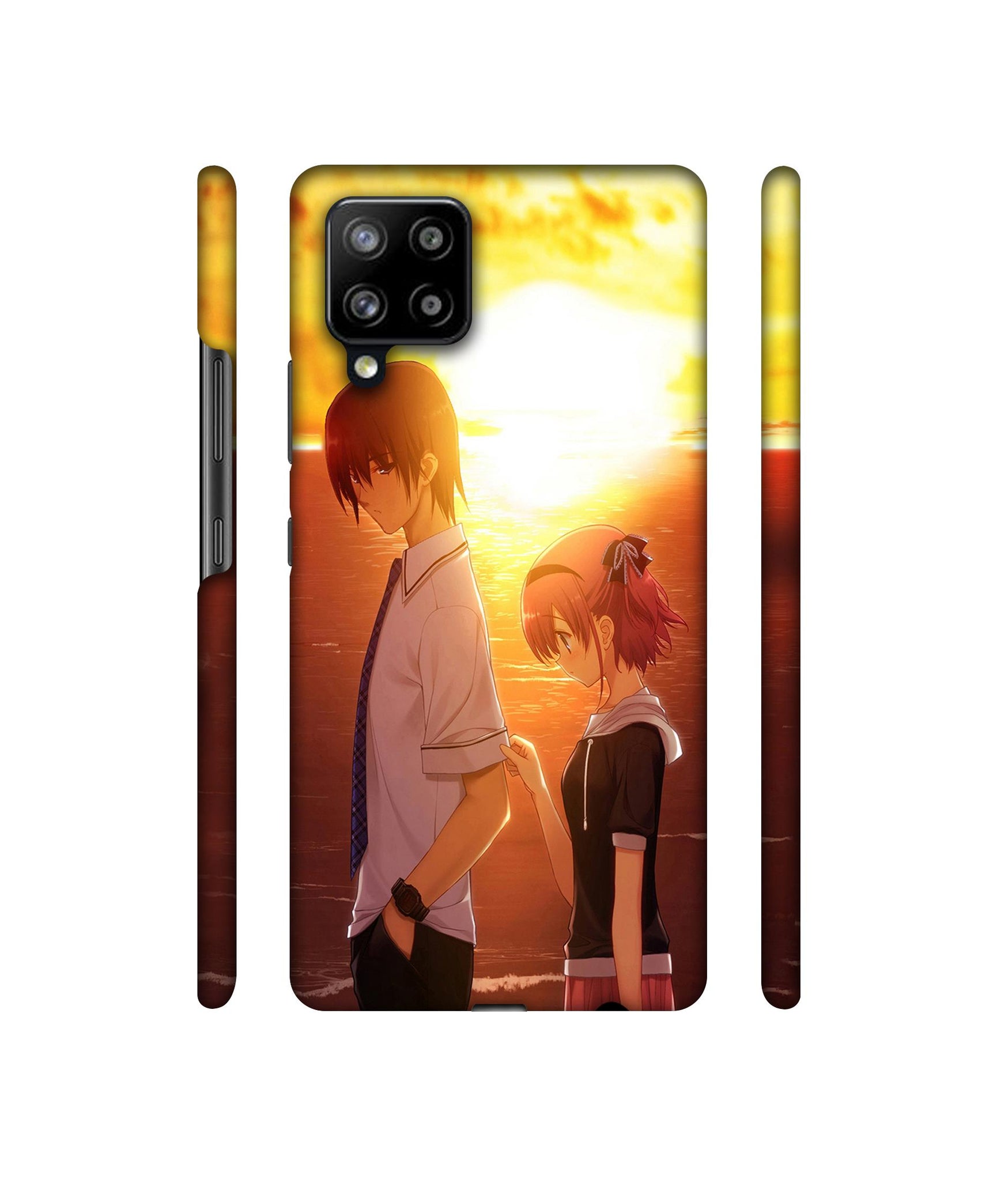 Girl Boy Sunset Sea Designer Hard Back Cover for Samsung Galaxy M42 5G / A42 5G