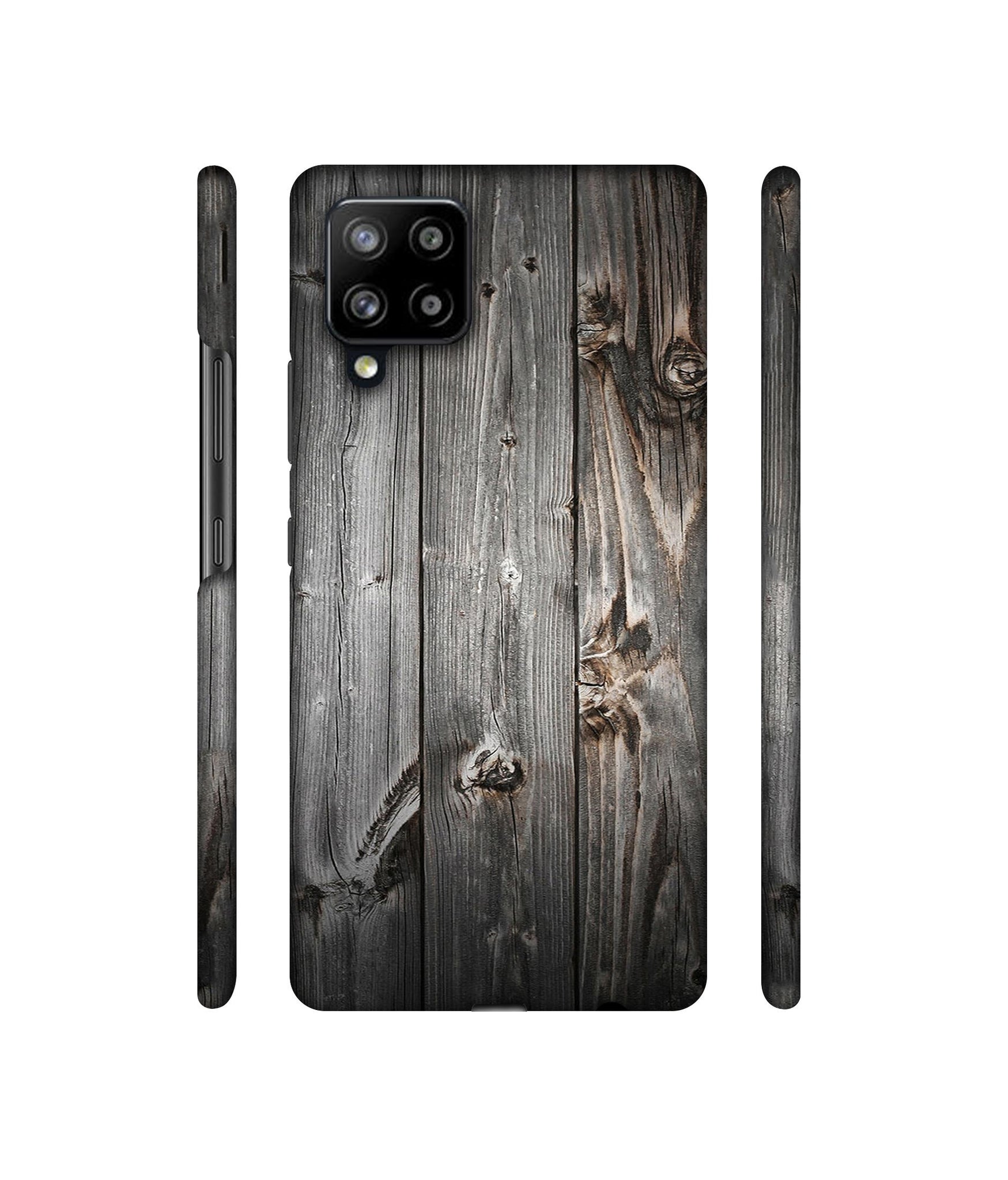 Grey Wooden Texture Designer Hard Back Cover for Samsung Galaxy M42 5G / A42 5G