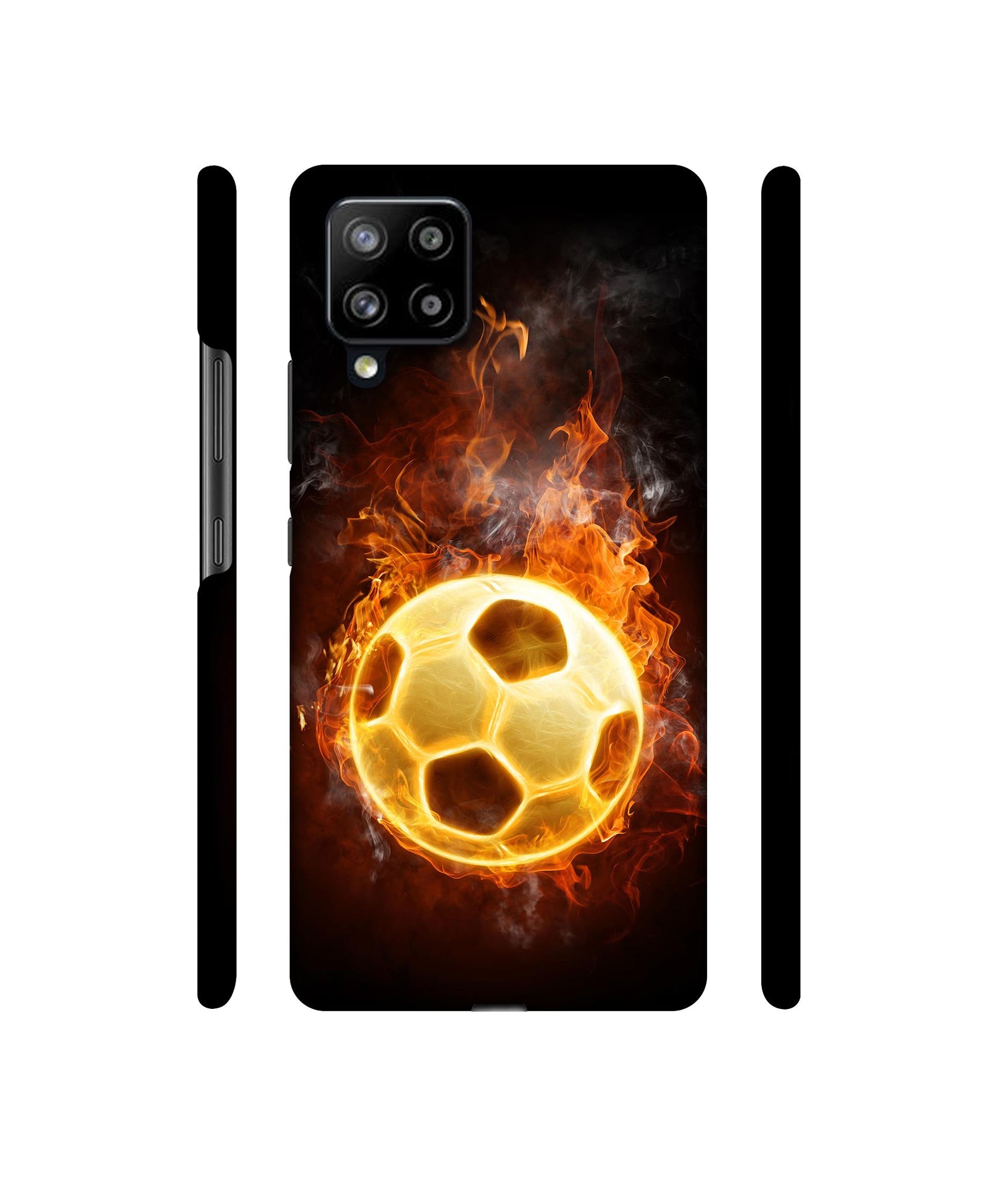 Football & Fire Designer Hard Back Cover for Samsung Galaxy M42 5G / A42 5G