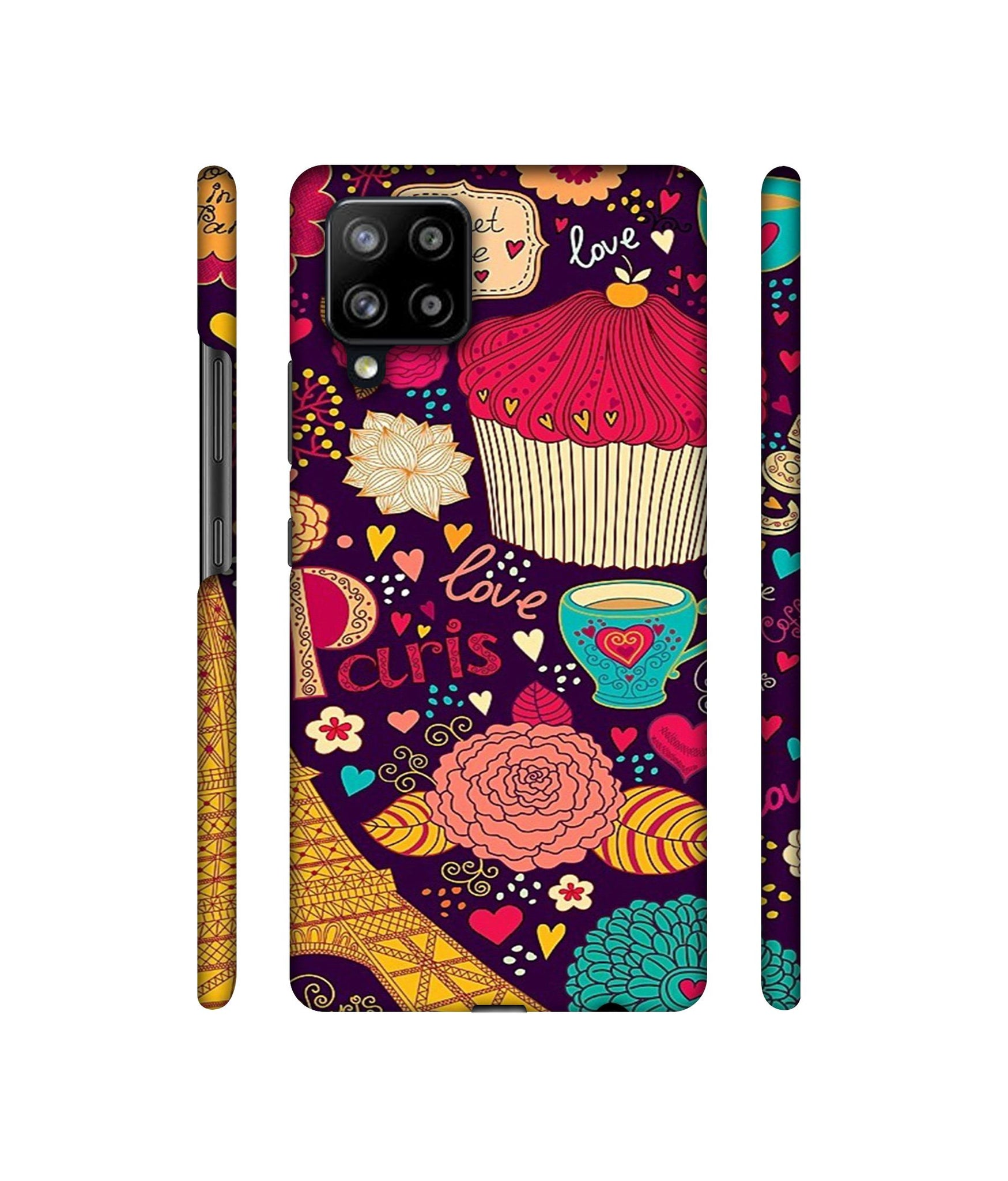 Paris Flower Love Designer Hard Back Cover for Samsung Galaxy M42 5G / A42 5G