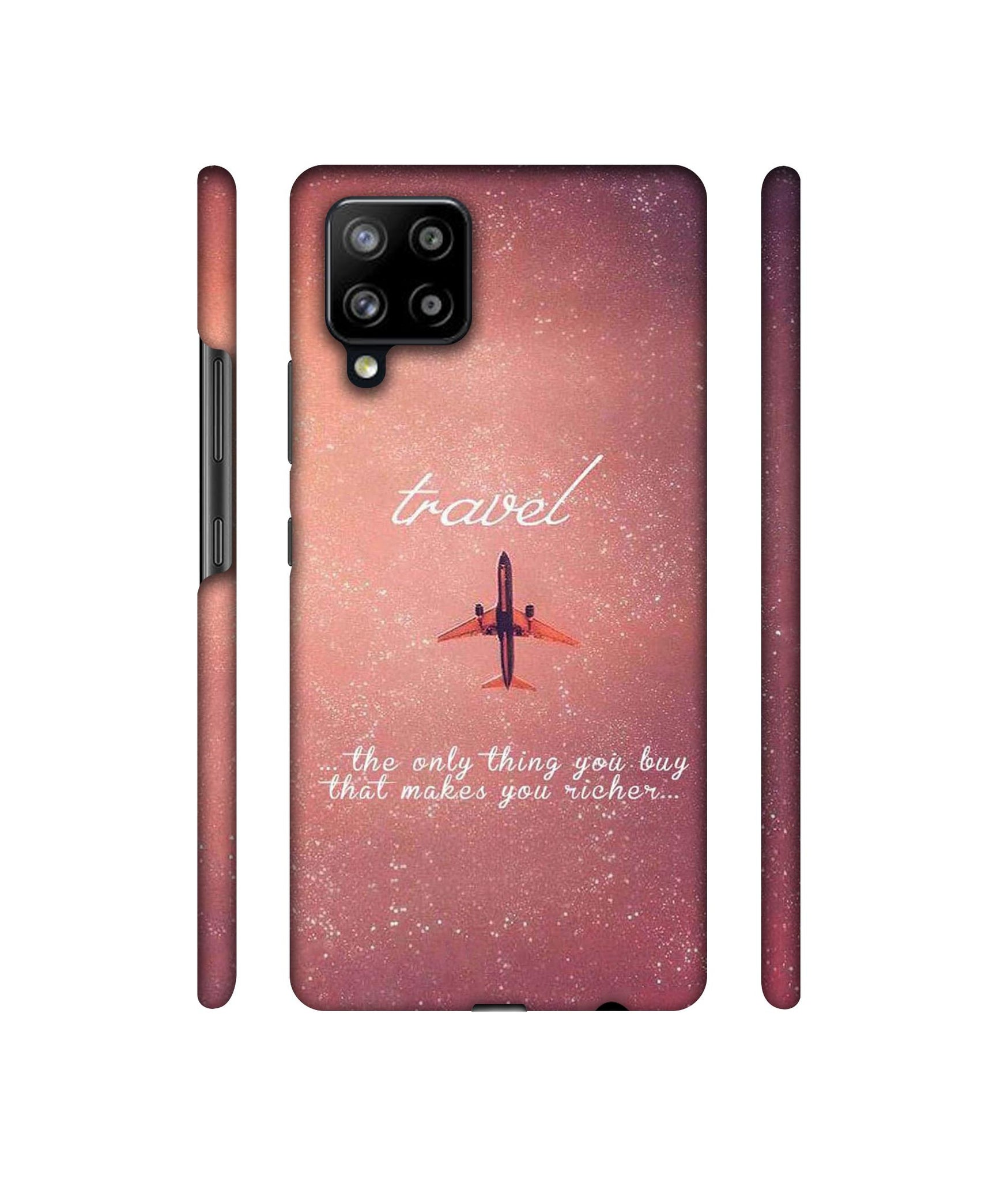 Travel with Plane Designer Hard Back Cover for Samsung Galaxy M42 5G / A42 5G