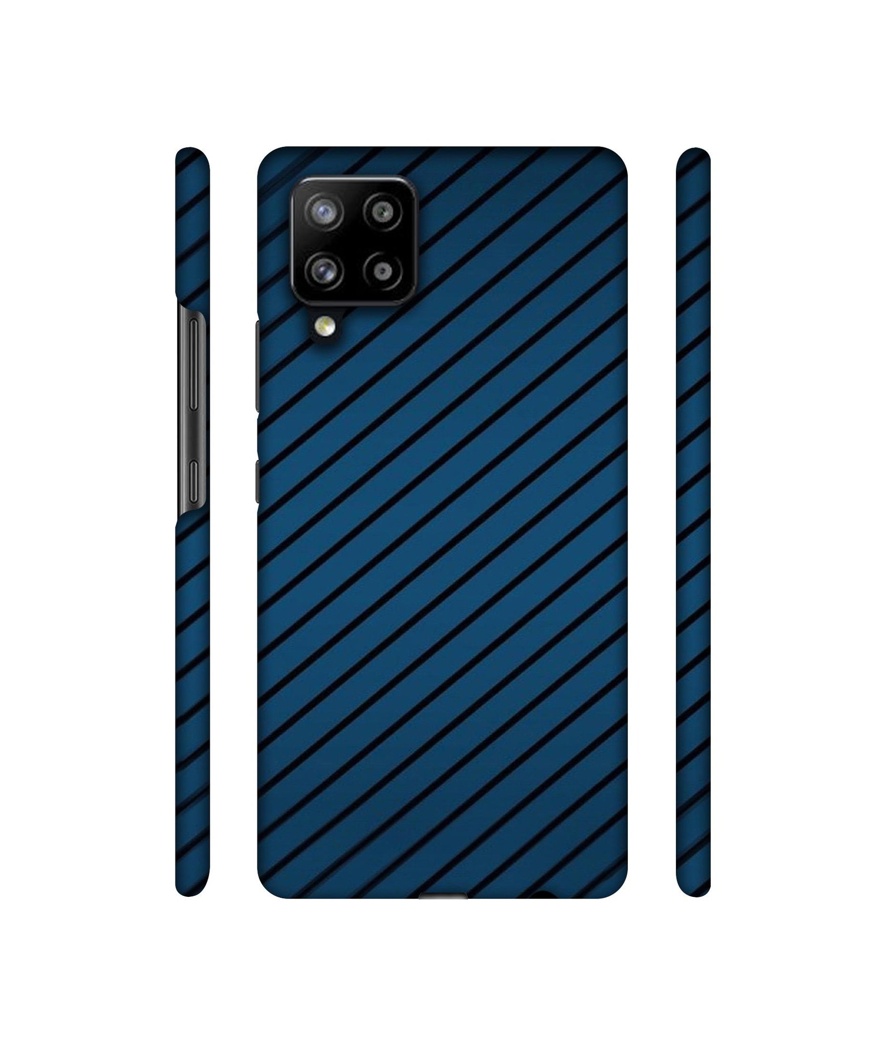 Blue Stripes Designer Hard Back Cover for Samsung Galaxy M42 5G / A42 5G