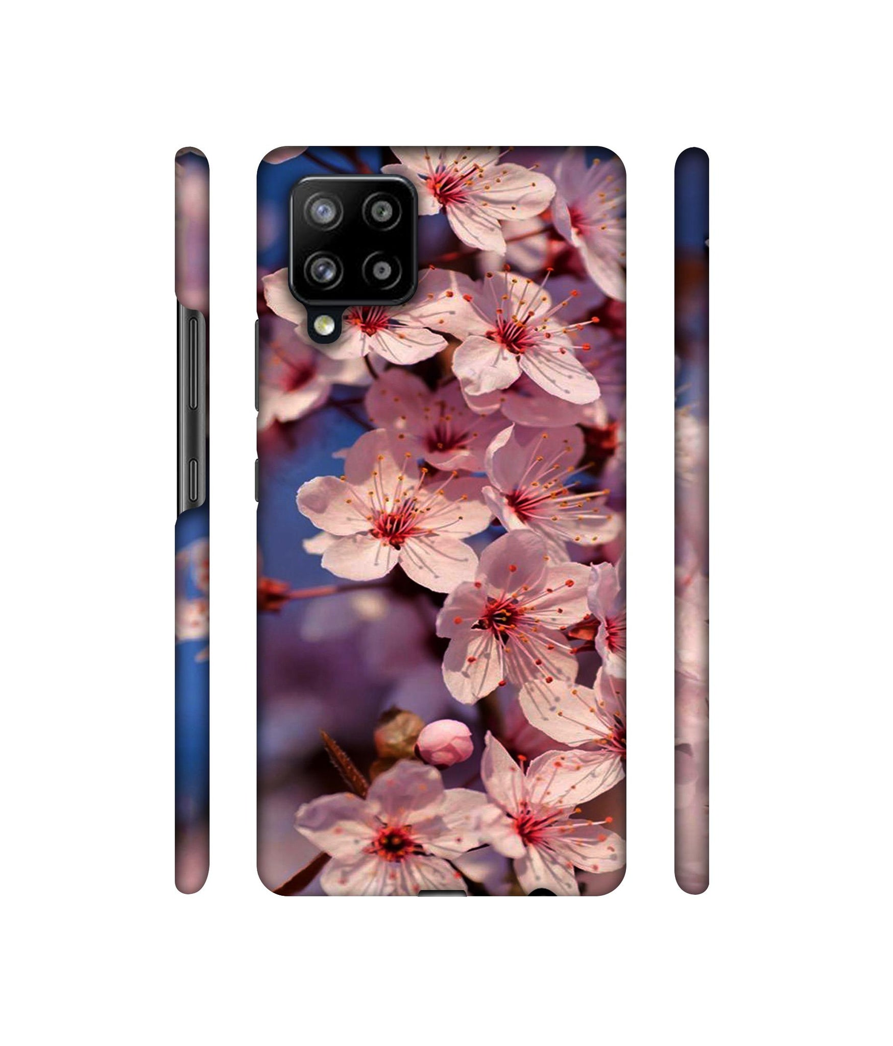 Pink Flowers Pattern Designer Hard Back Cover for Samsung Galaxy M42 5G / A42 5G