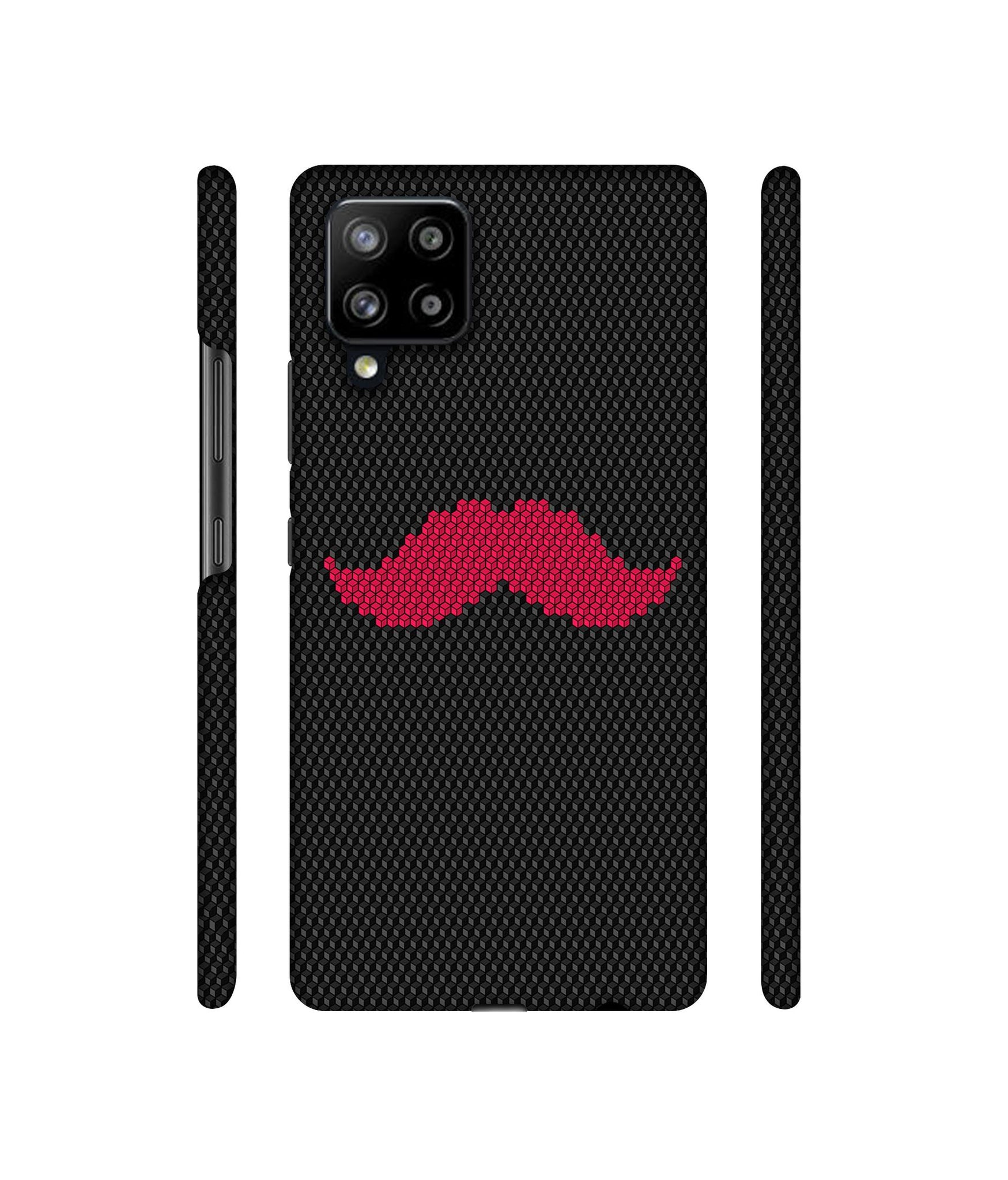 Pink Mustache Pattern Designer Hard Back Cover for Samsung Galaxy M42 5G / A42 5G