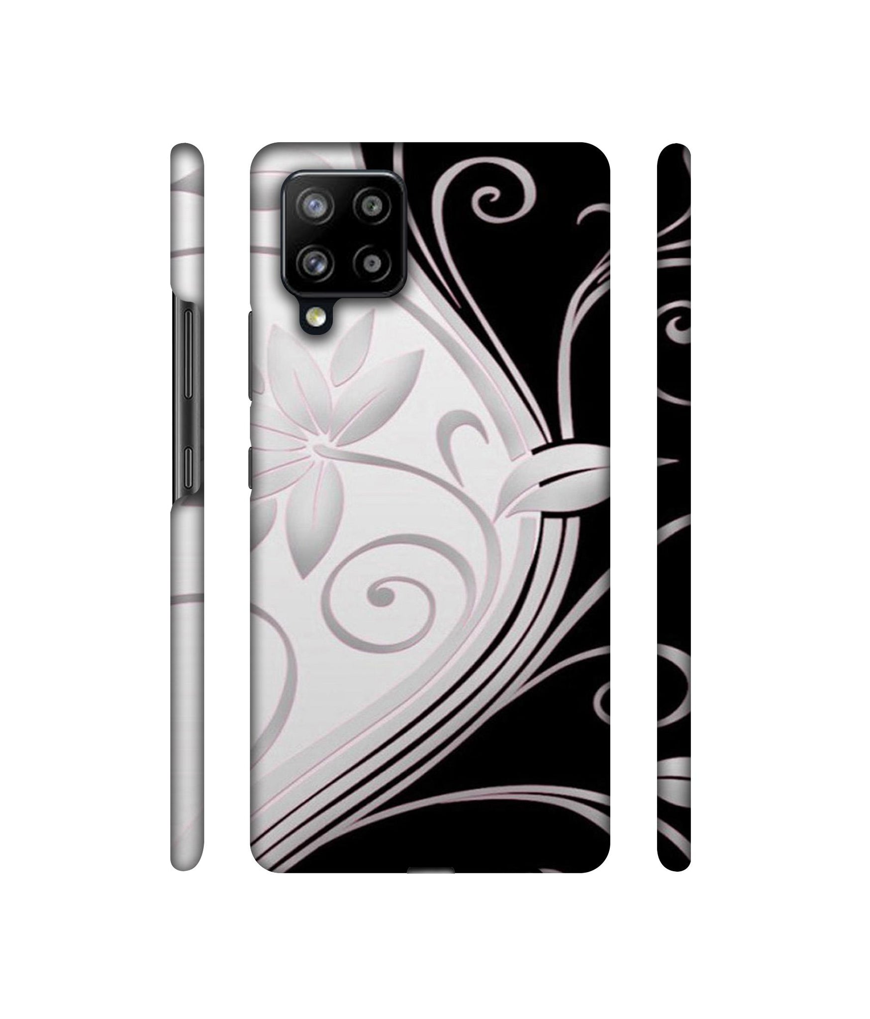 Black And White Flower Designer Hard Back Cover for Samsung Galaxy M42 5G / A42 5G