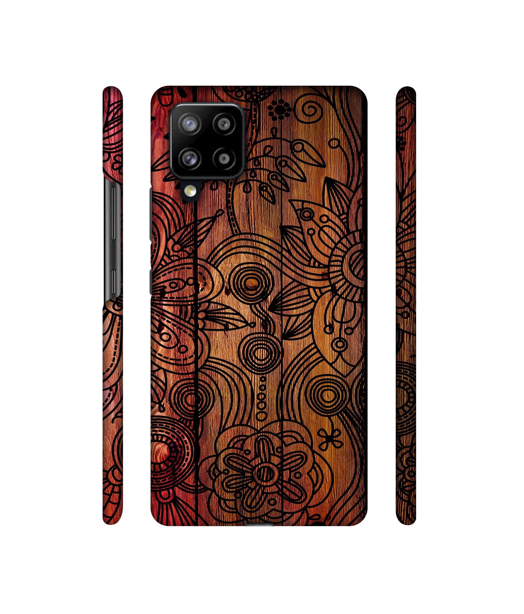 Dark Wooden Background Designer Hard Back Cover for Samsung Galaxy M42 5G / A42 5G