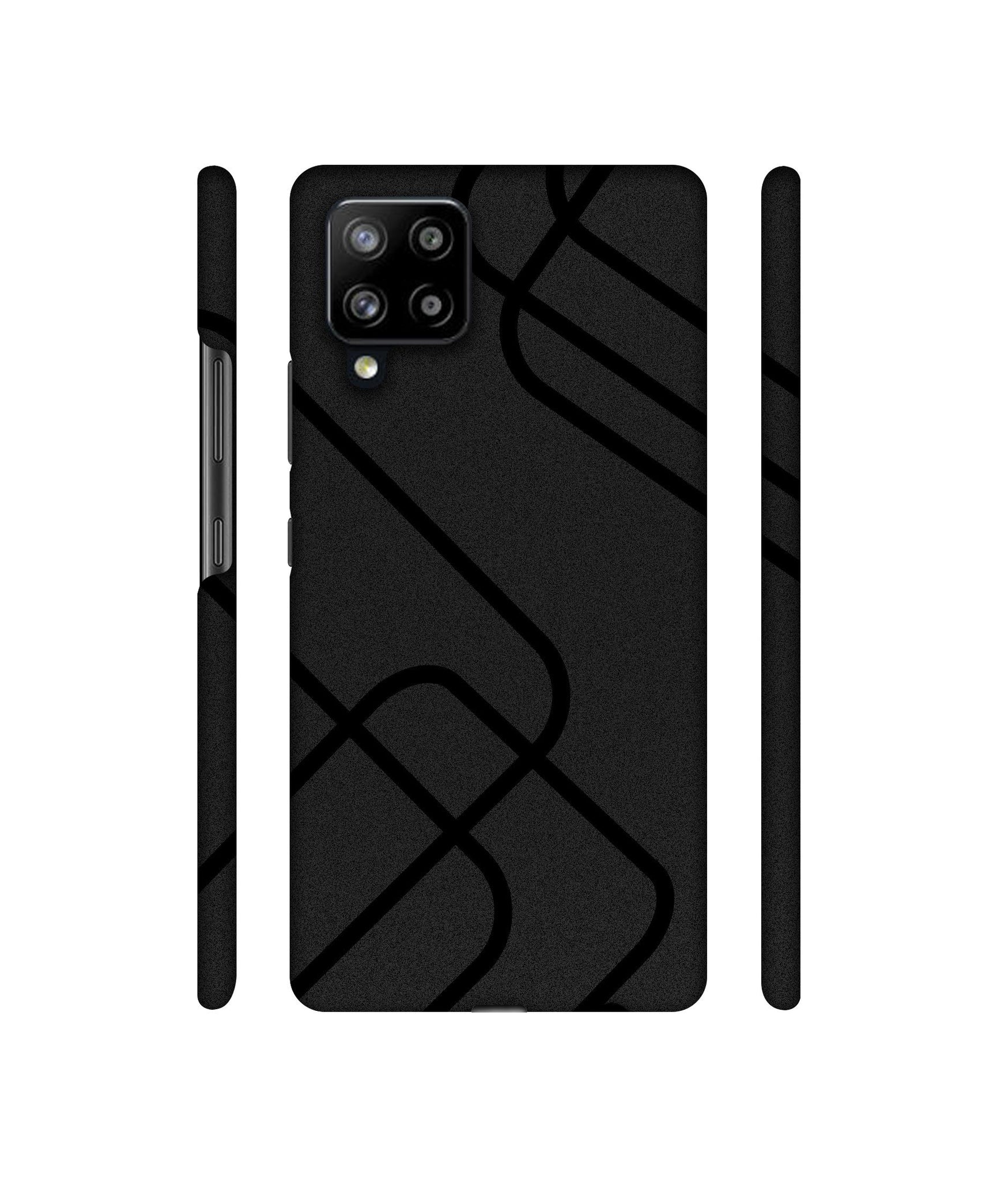 Zig-Zag Black Line Designer Hard Back Cover for Samsung Galaxy M42 5G / A42 5G