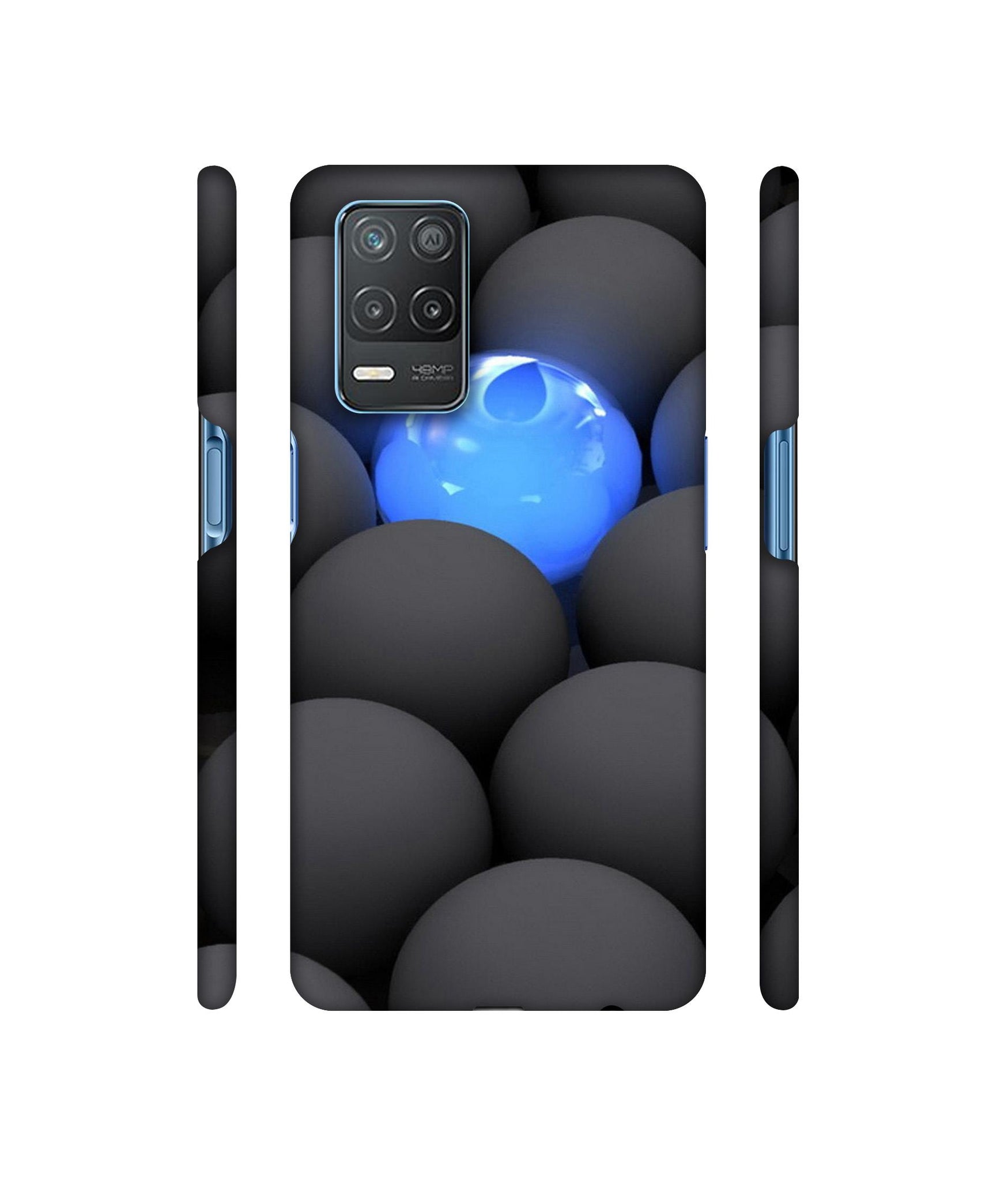 Balls Dark Neon Sight Surface Designer Hard Back Cover for Realme 8 5G / Realme 8s 5G