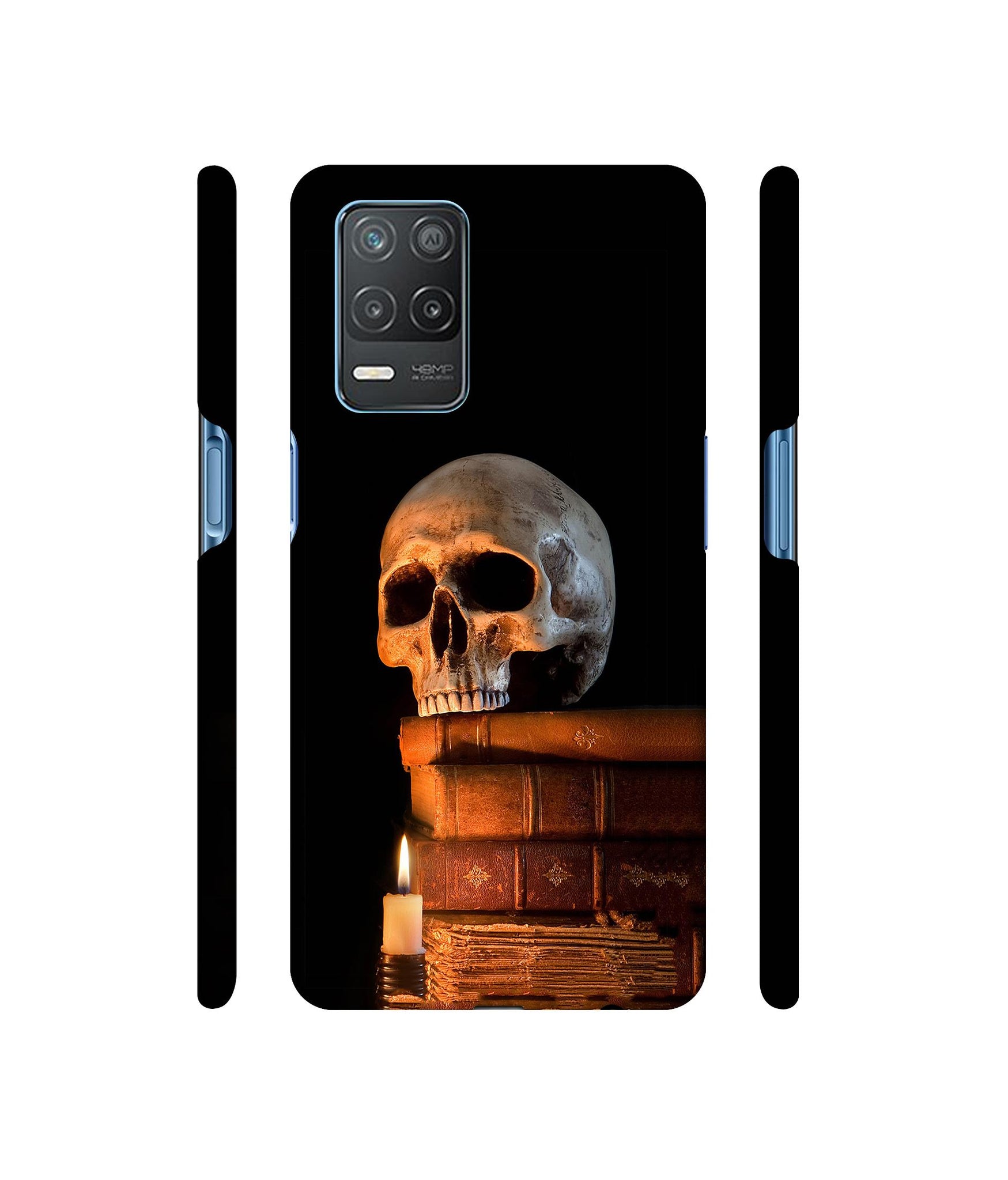 Skull Magic Candles Books Designer Hard Back Cover for Realme 8 5G / Realme 8s 5G