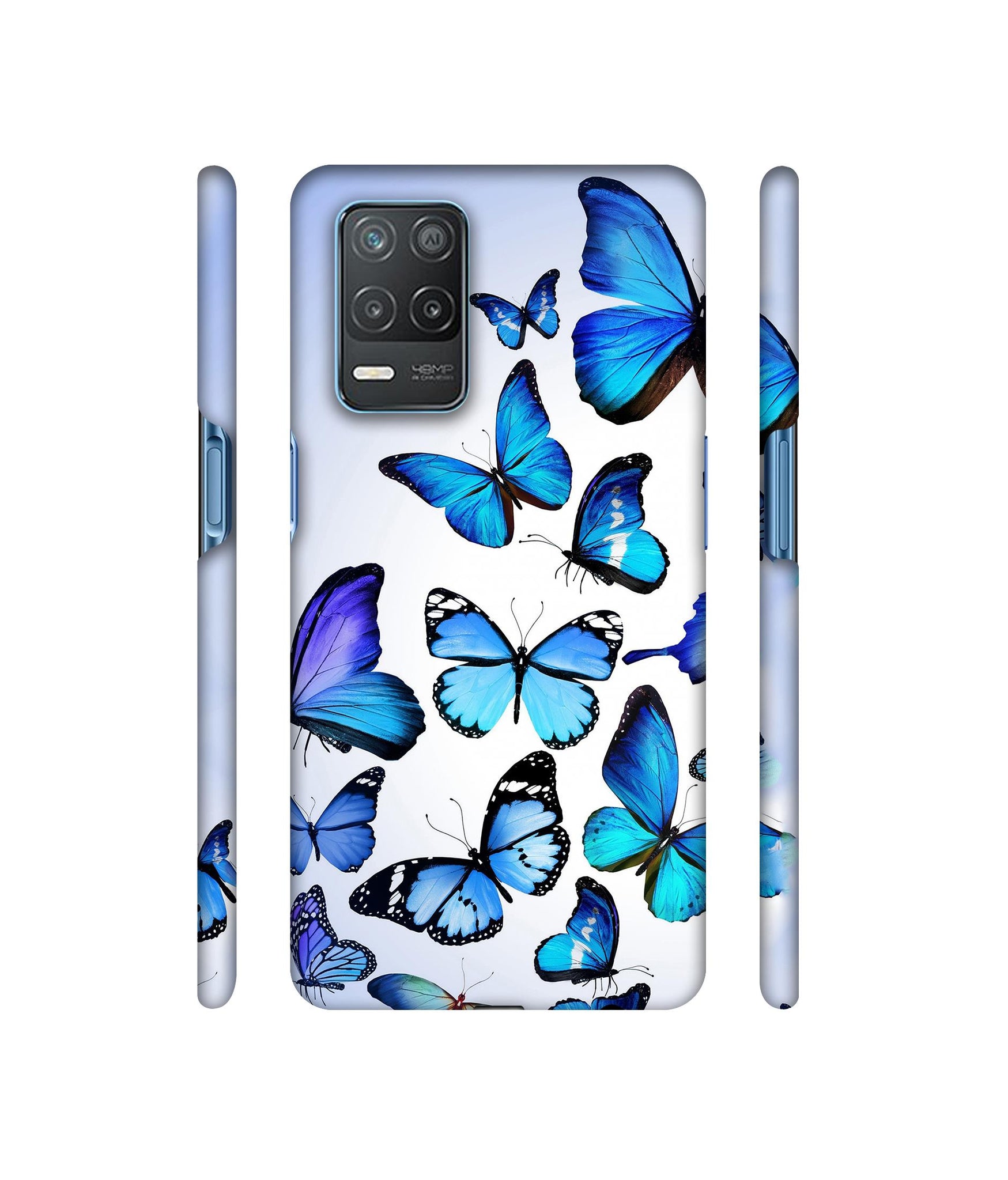 Colorful Flying Butterfly Designer Hard Back Cover for Realme 8 5G / Realme 8s 5G