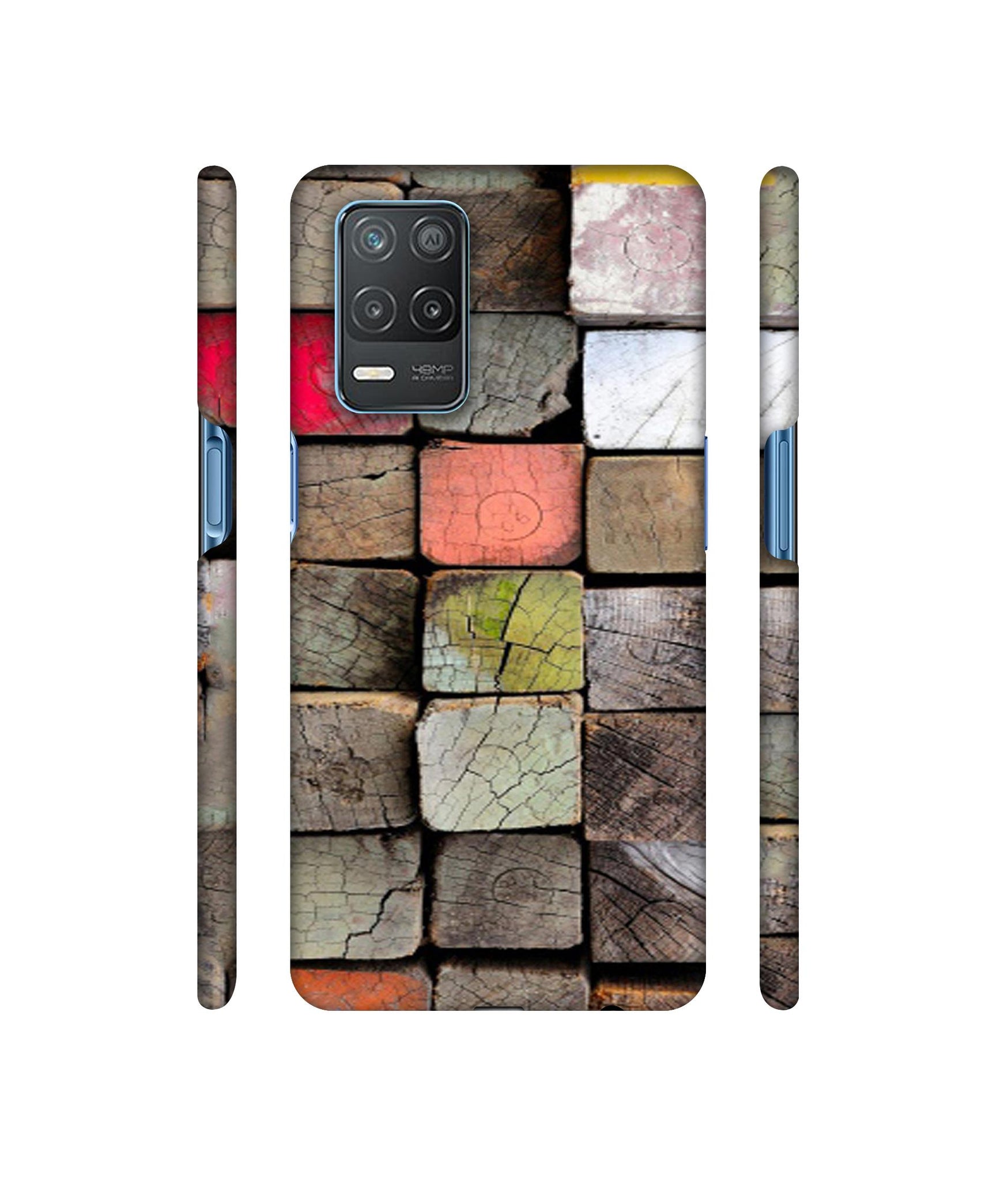 Wood Lumber Paint Designer Hard Back Cover for Realme 8 5G / Realme 8s 5G