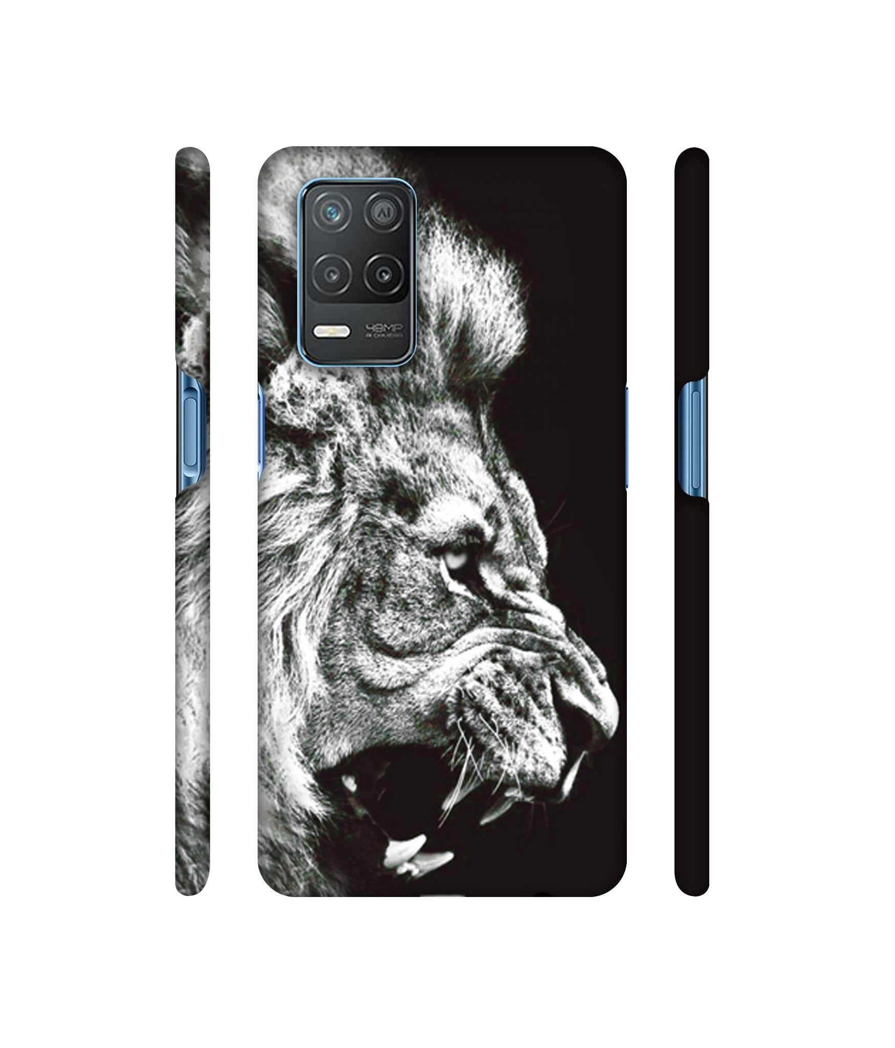 Angry Lion Designer Hard Back Cover for Realme 8 5G / Realme 8s 5G