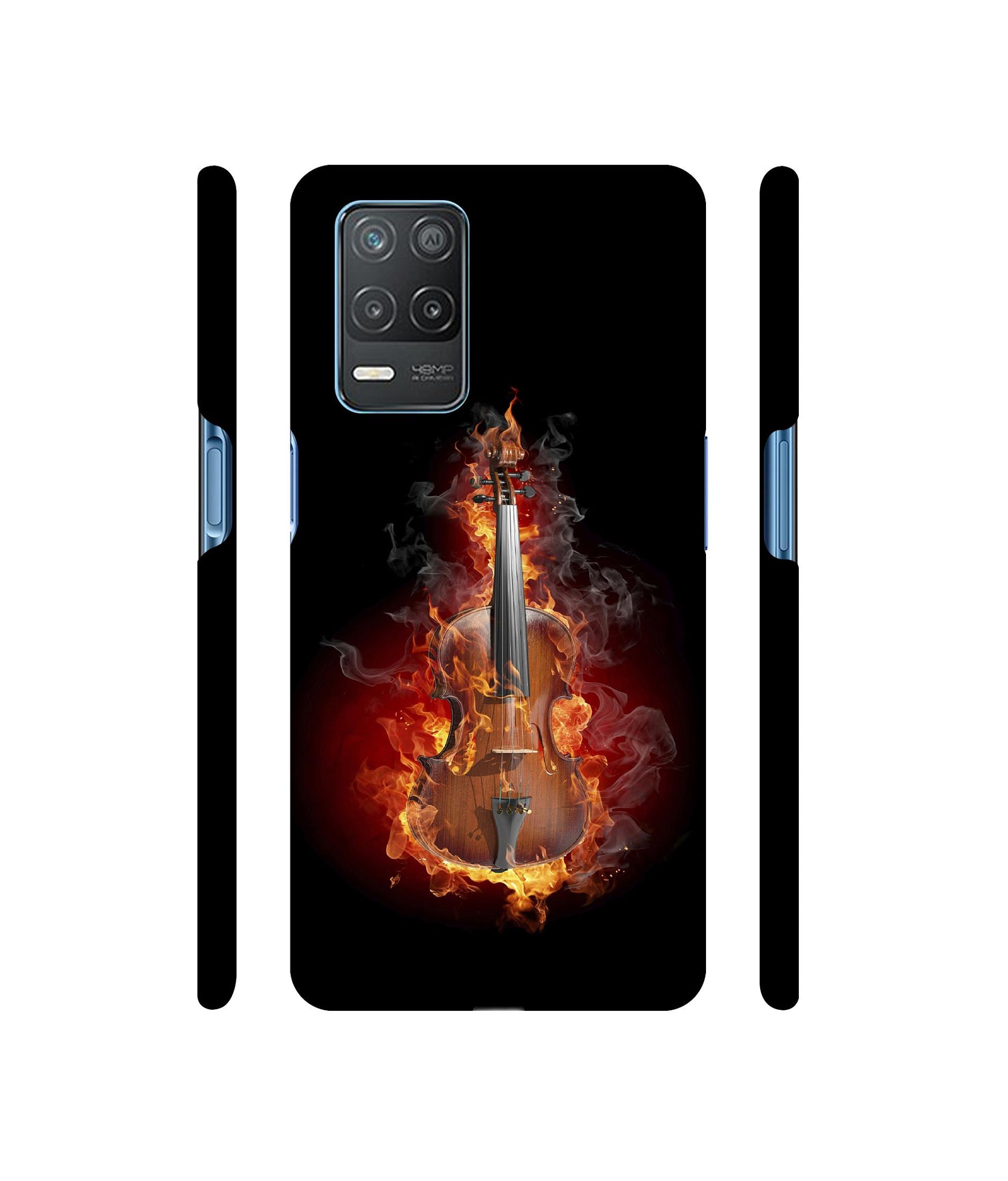 Burning Violin Designer Hard Back Cover for Realme 8 5G / Realme 8s 5G