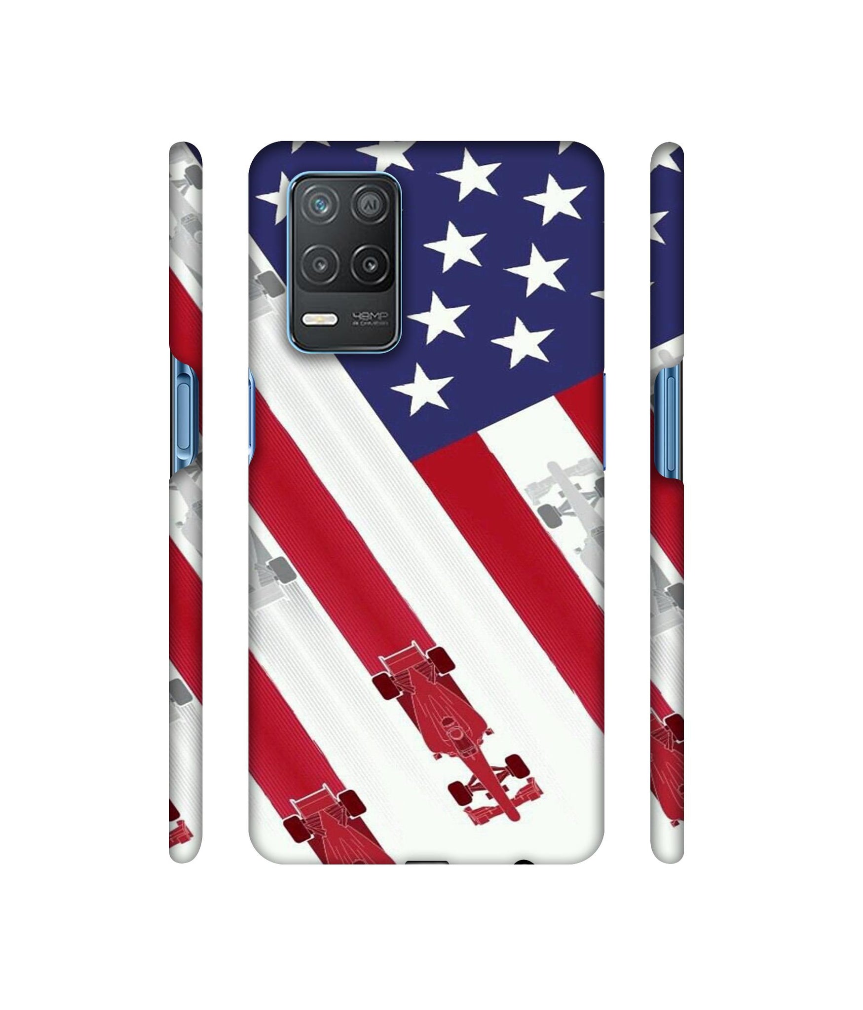 Ferrari On the Zoom Print Designer Hard Back Cover for Realme 8 5G / Realme 8s 5G