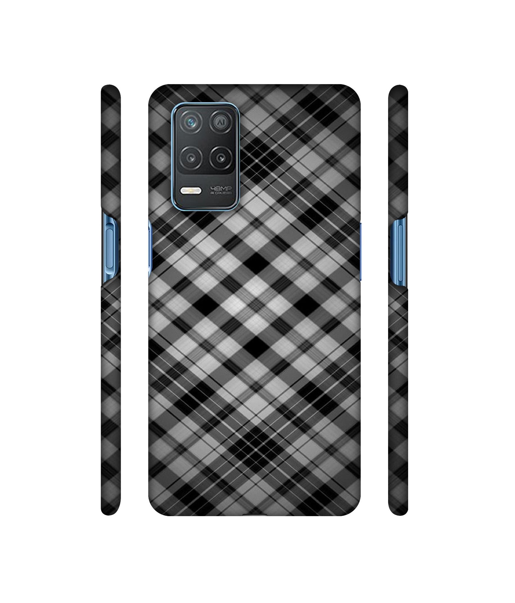 Black Stripes Pattern Designer Hard Back Cover for Realme 8 5G / Realme 8s 5G