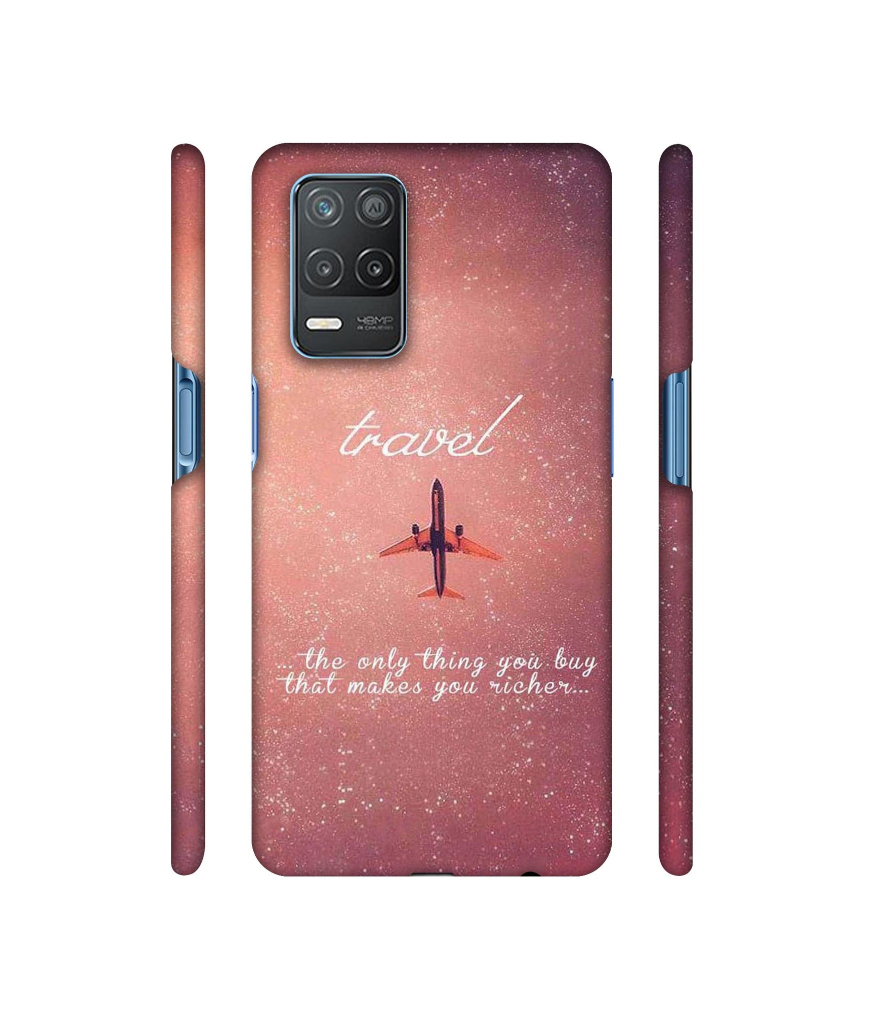 Travel with Plane Designer Hard Back Cover for Realme 8 5G / Realme 8s 5G