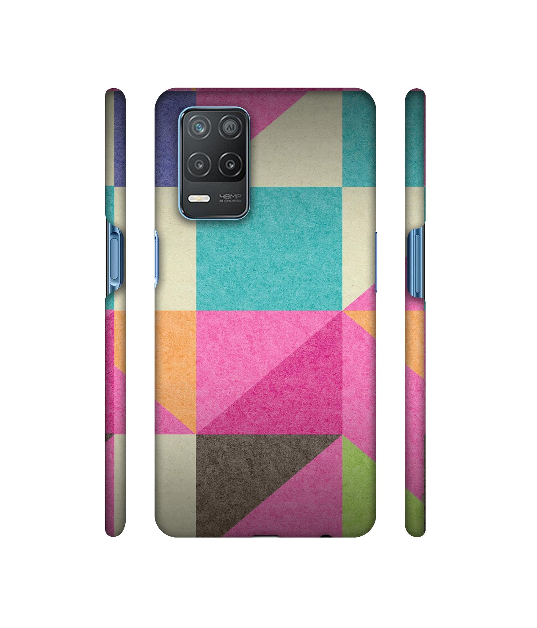 Pink Cyan Designer Hard Back Cover for Realme 8 5G / Realme 8s 5G